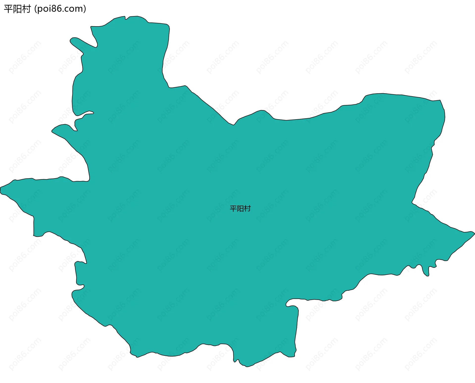 平阳村边界地图