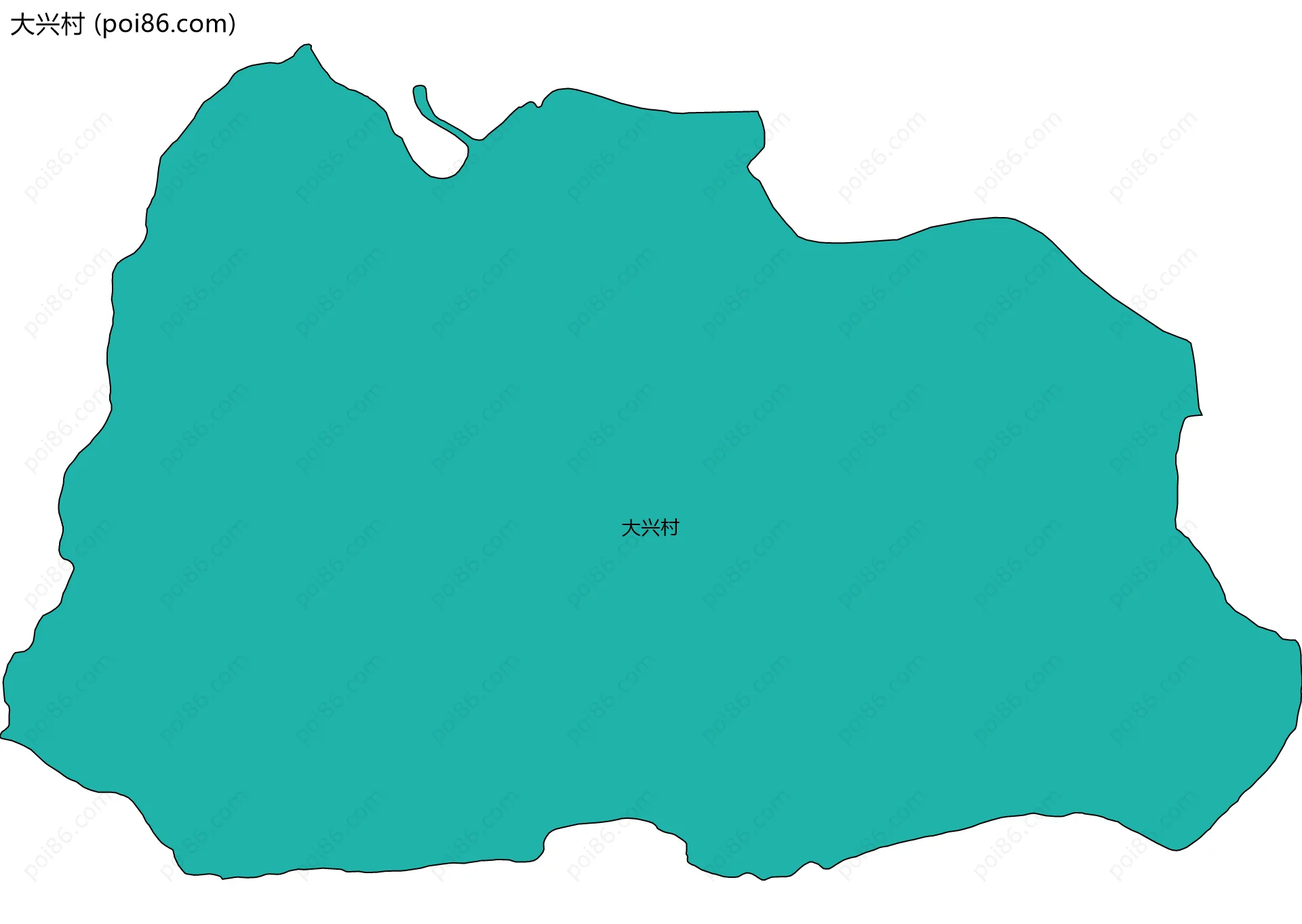 大兴村边界地图