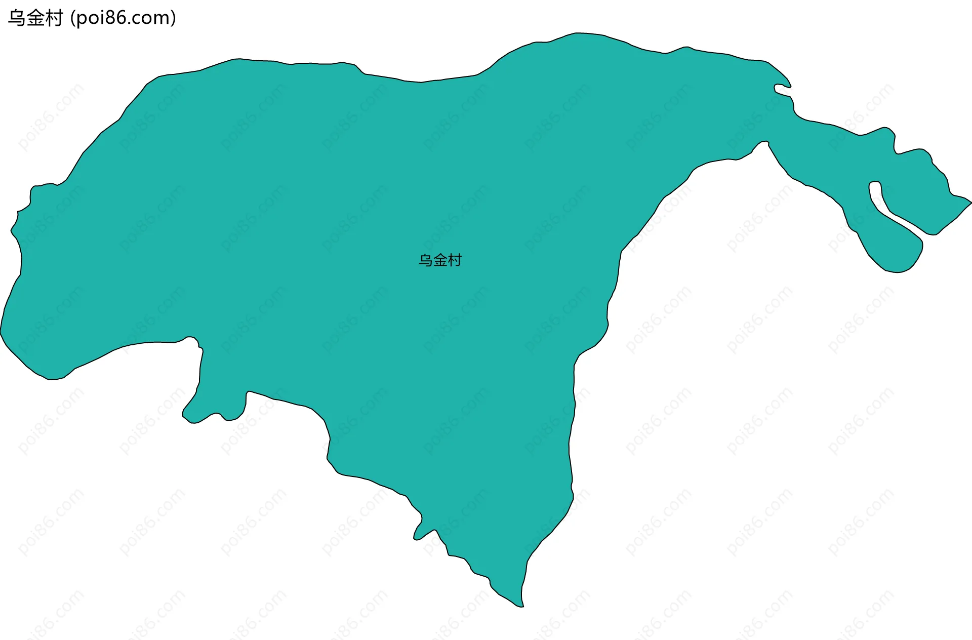 乌金村边界地图