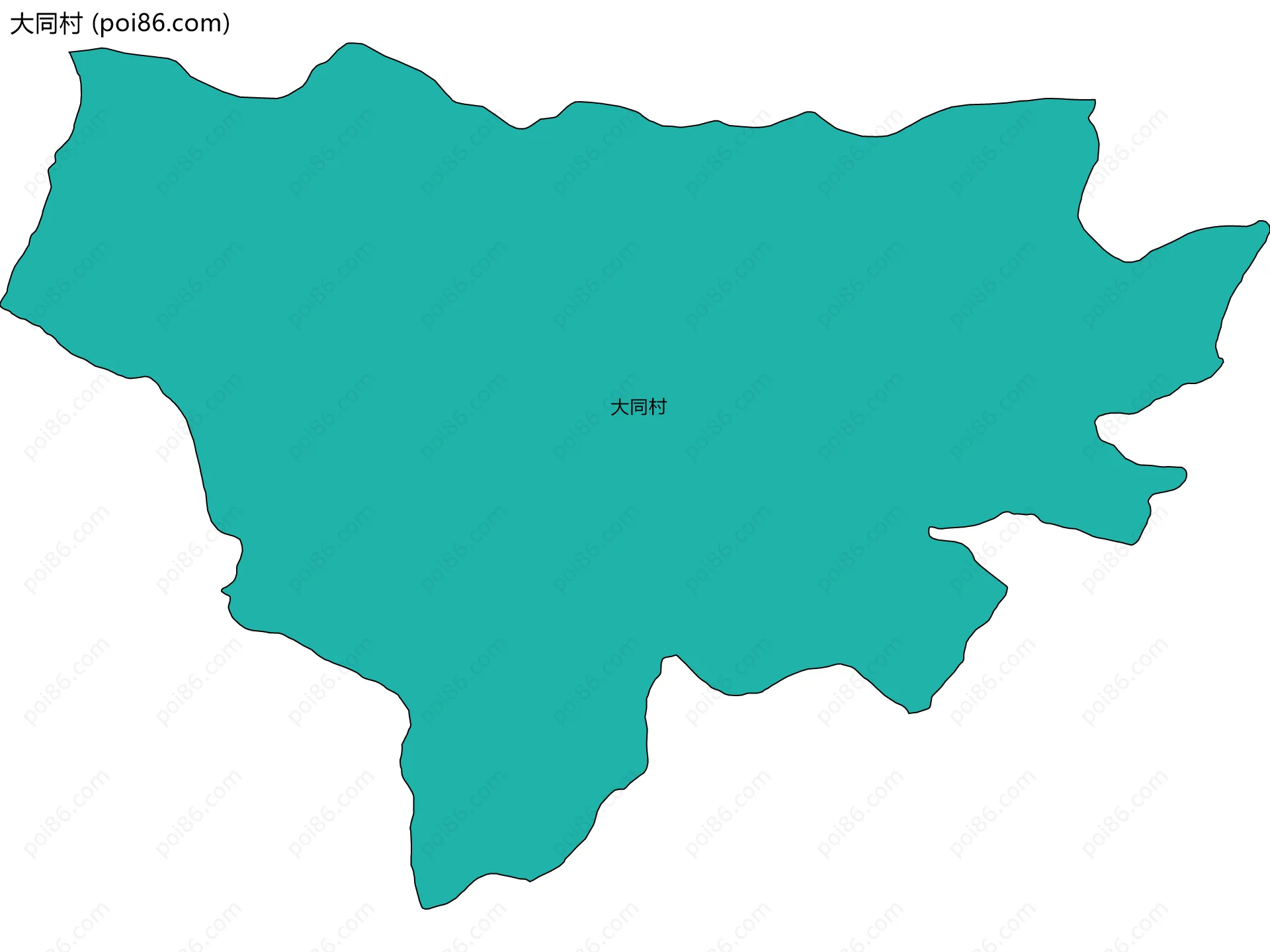 大同村边界地图