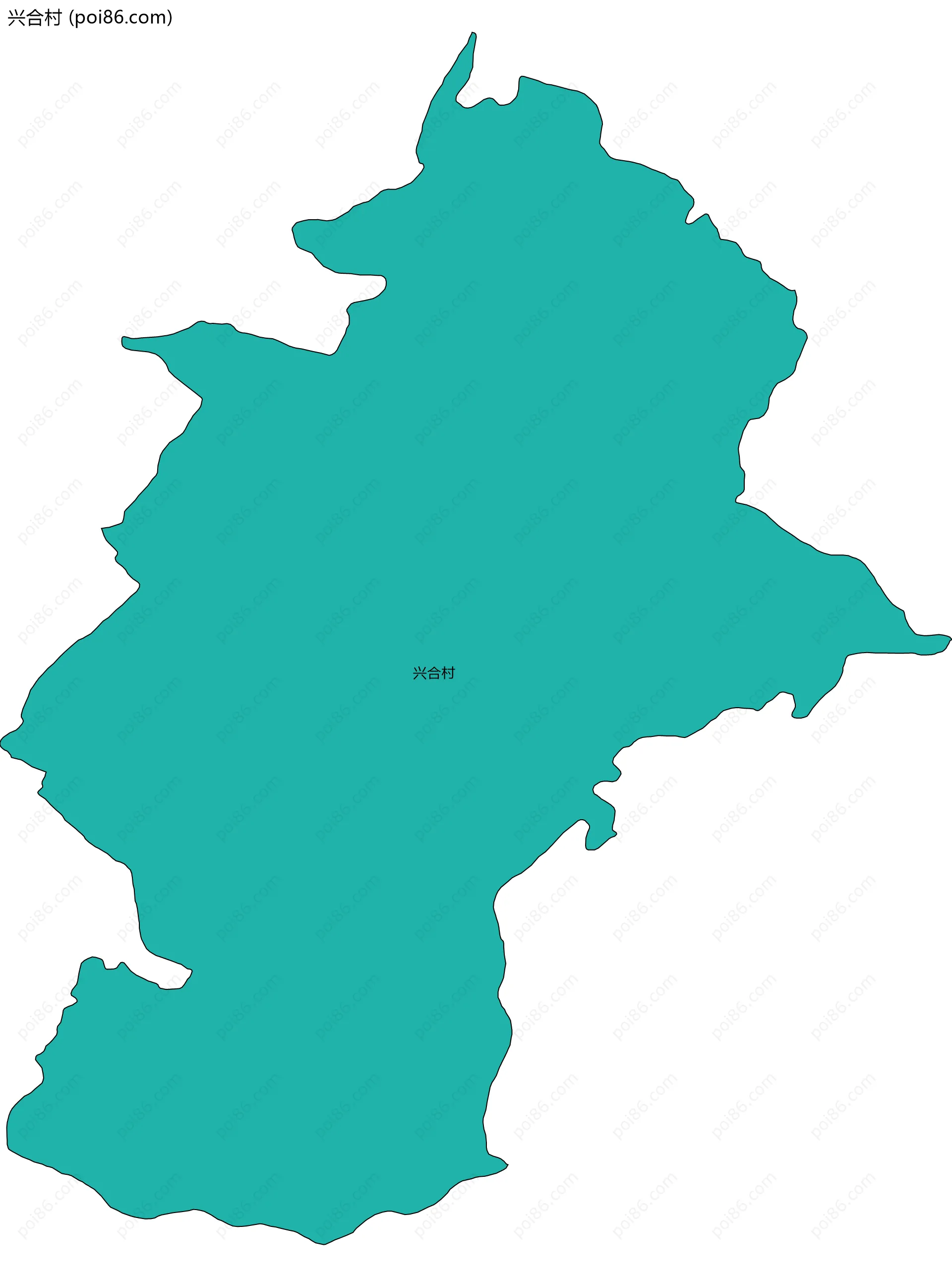 兴合村边界地图