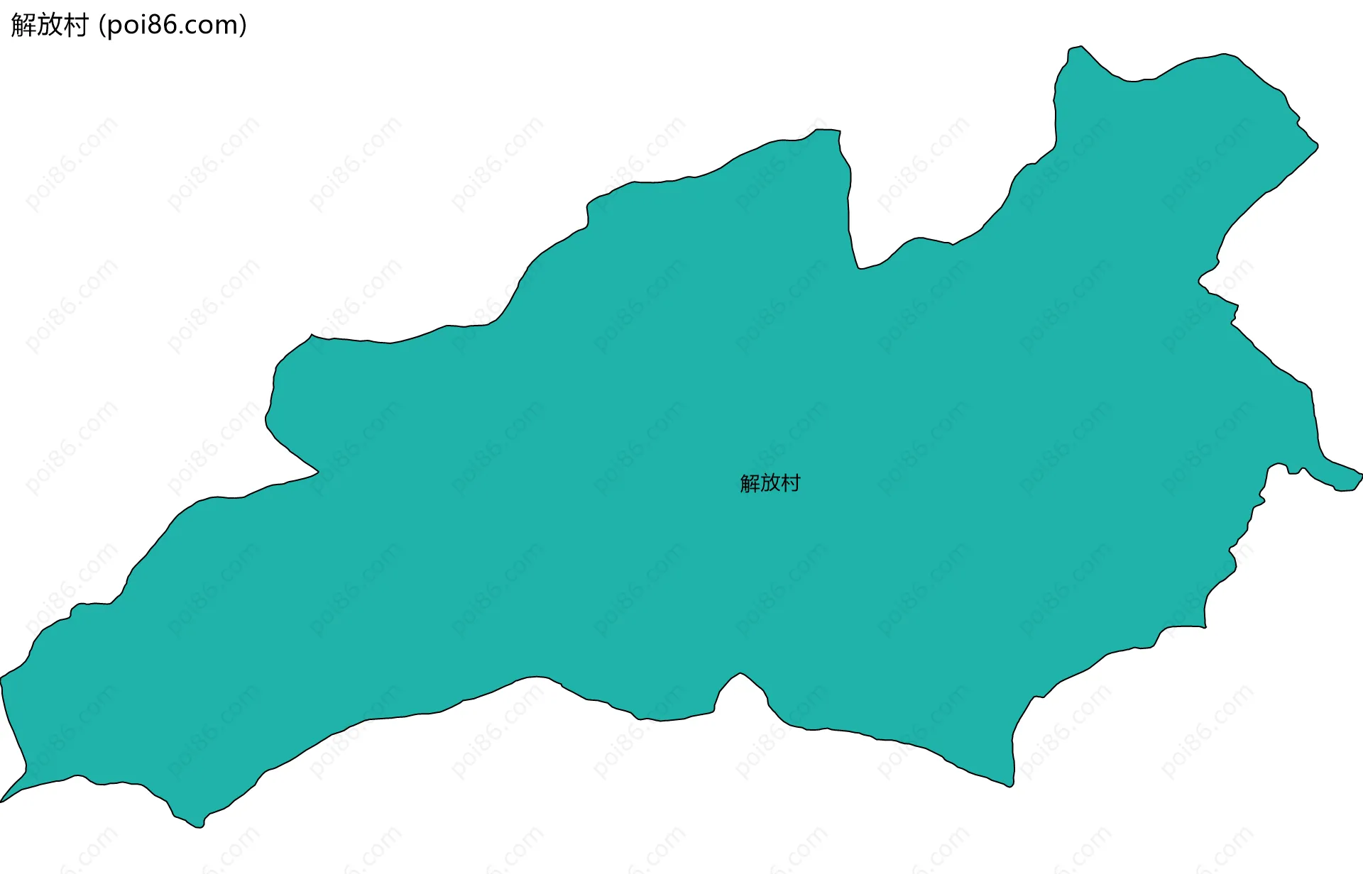 解放村边界地图