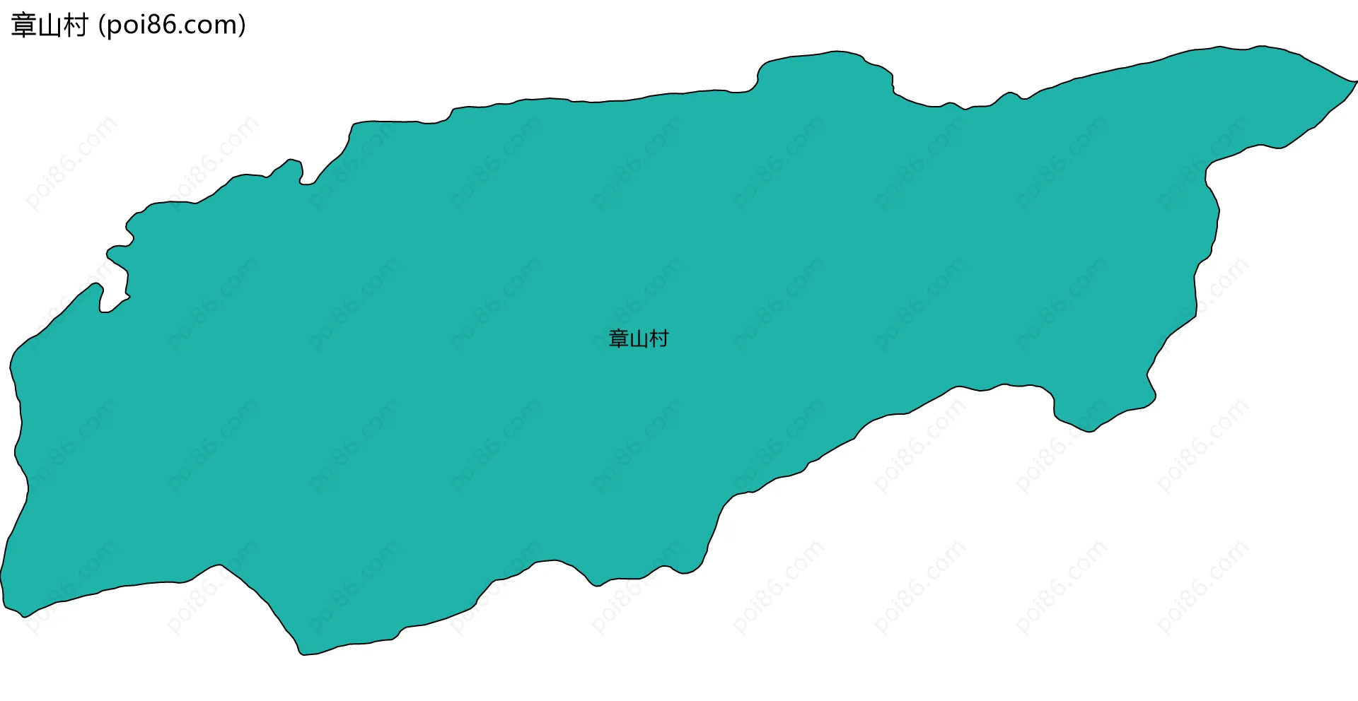 章山村边界地图