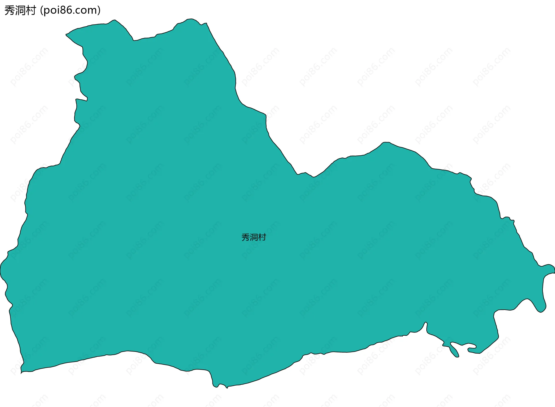 秀洞村边界地图