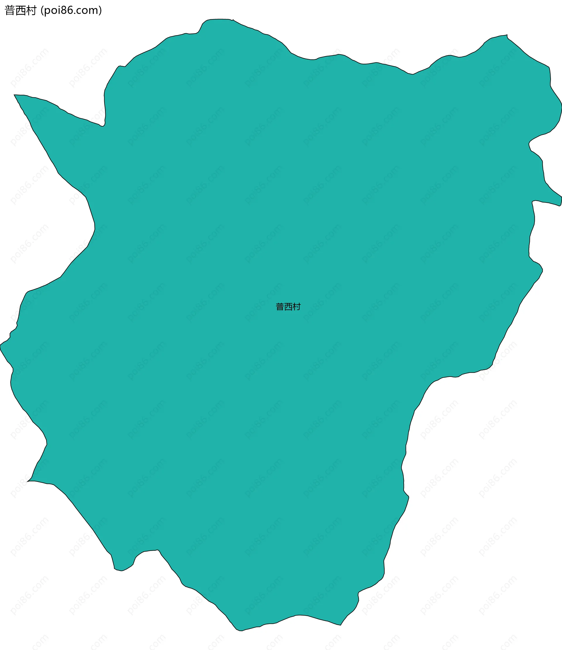 普西村边界地图