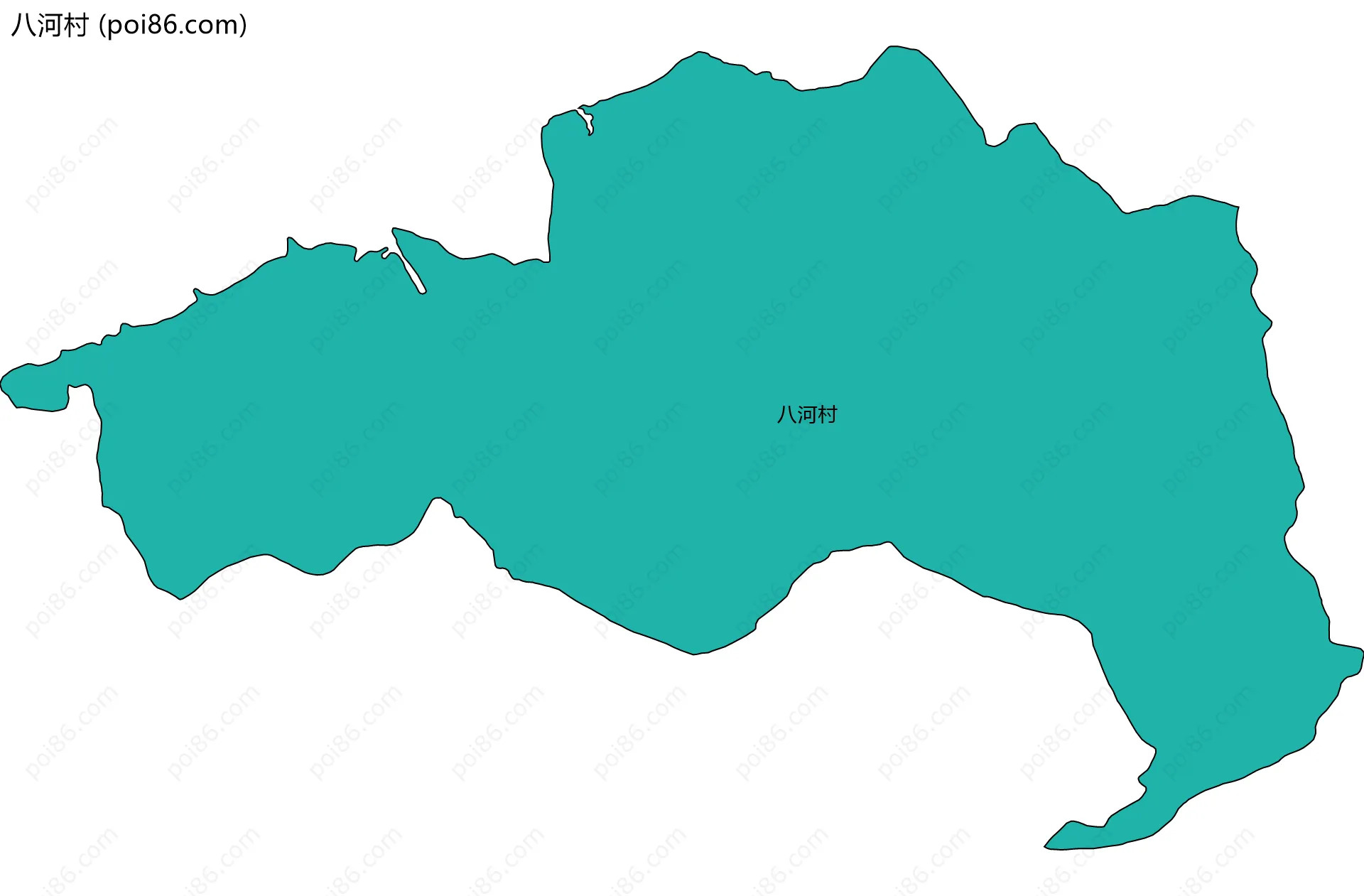 八河村边界地图