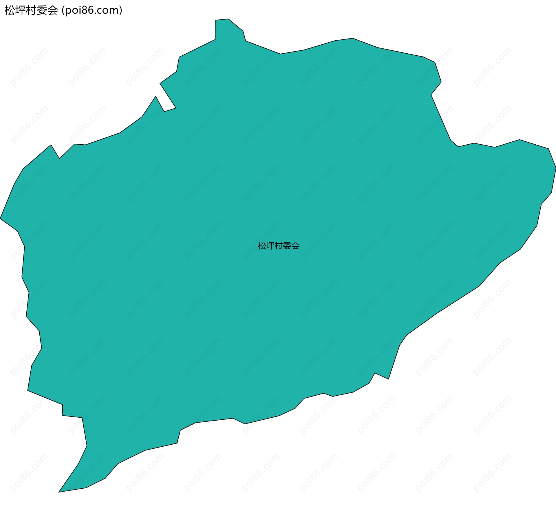 松坪村委会边界地图