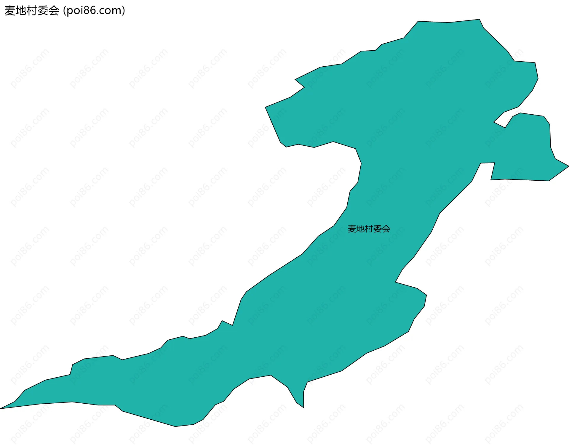 麦地村委会边界地图