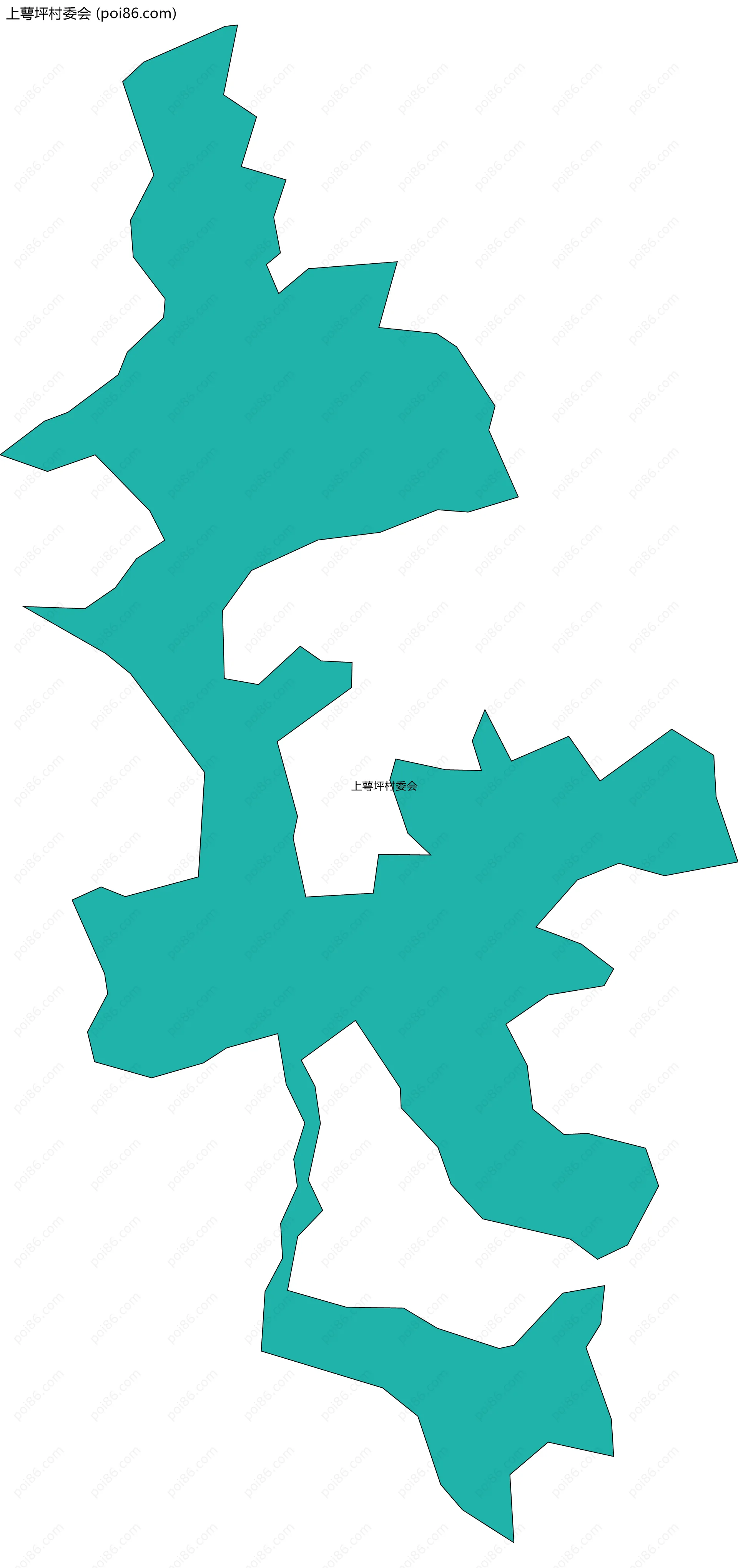 上萼坪村委会边界地图