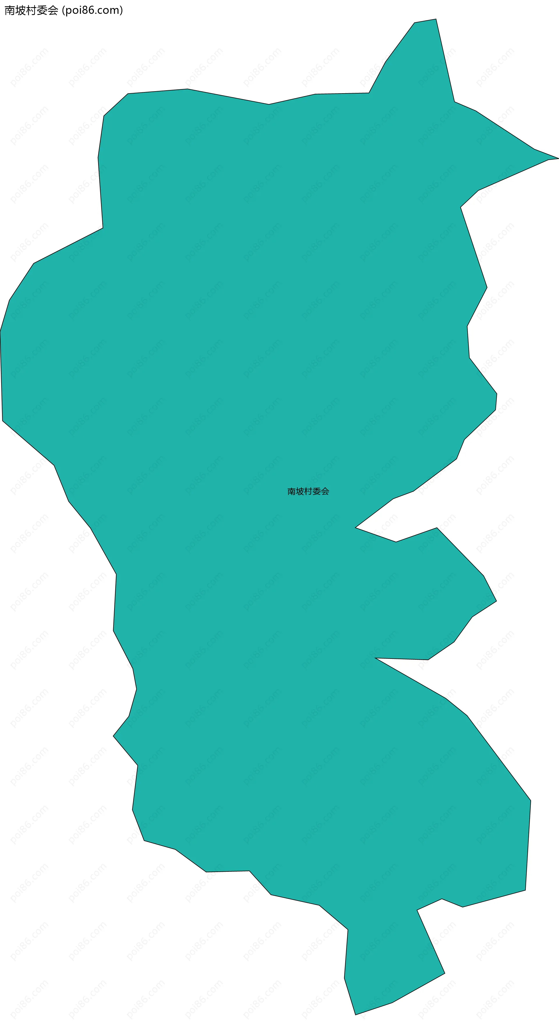 南坡村委会边界地图