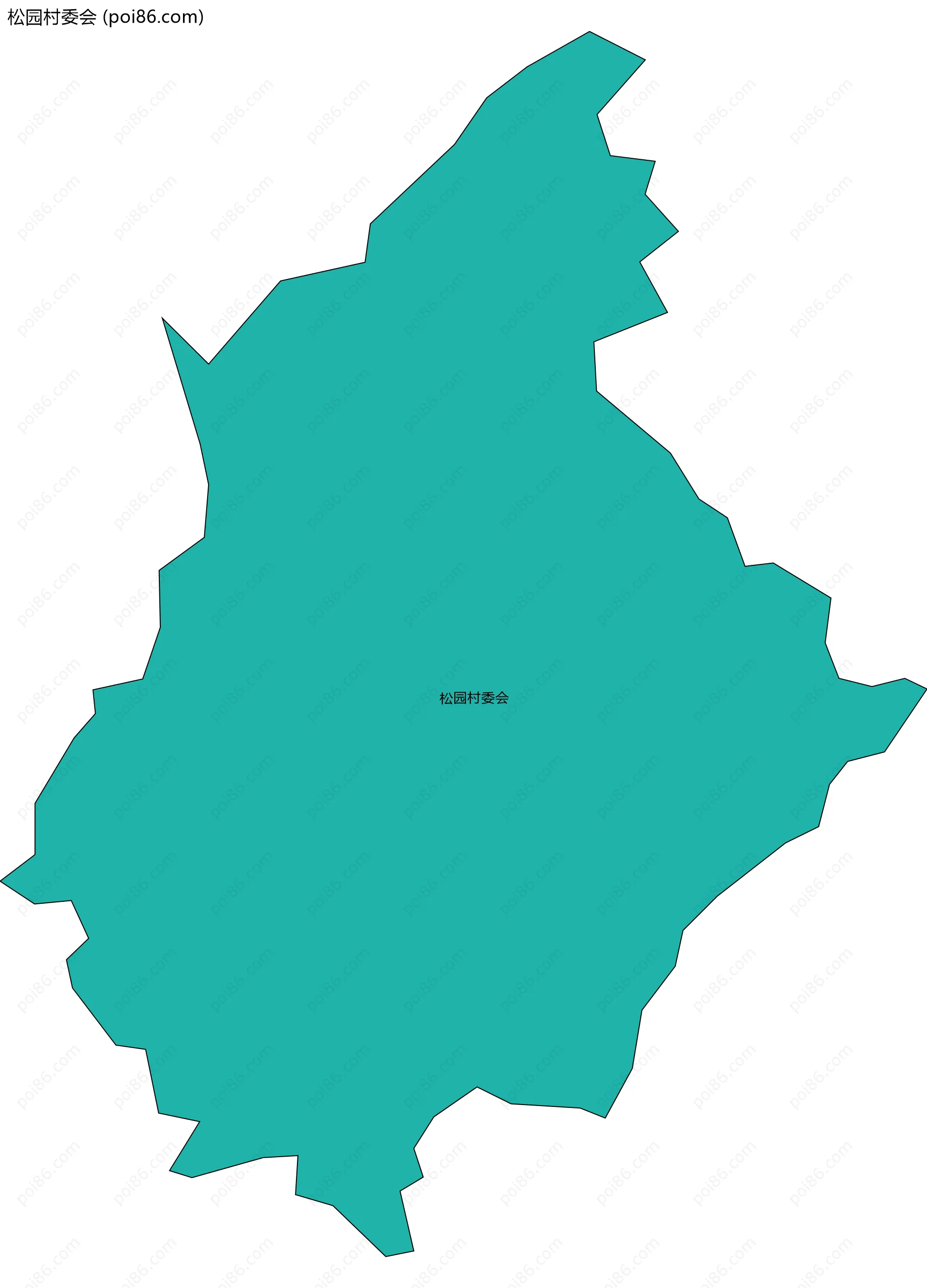 松园村委会边界地图