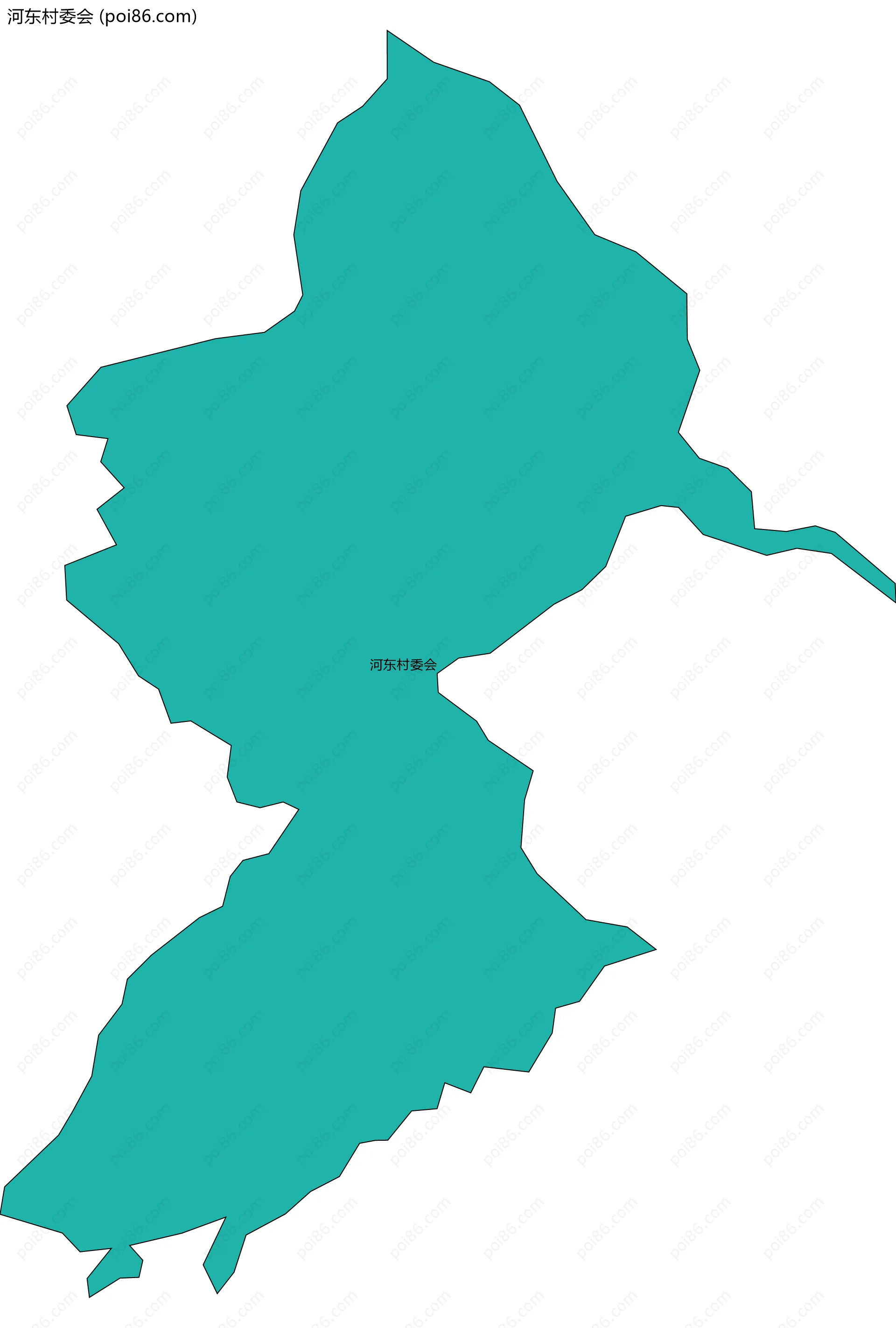 河东村委会边界地图