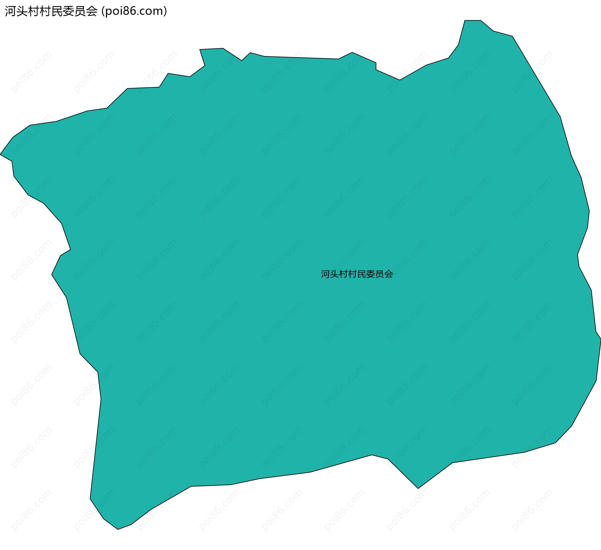 河头村村民委员会边界地图