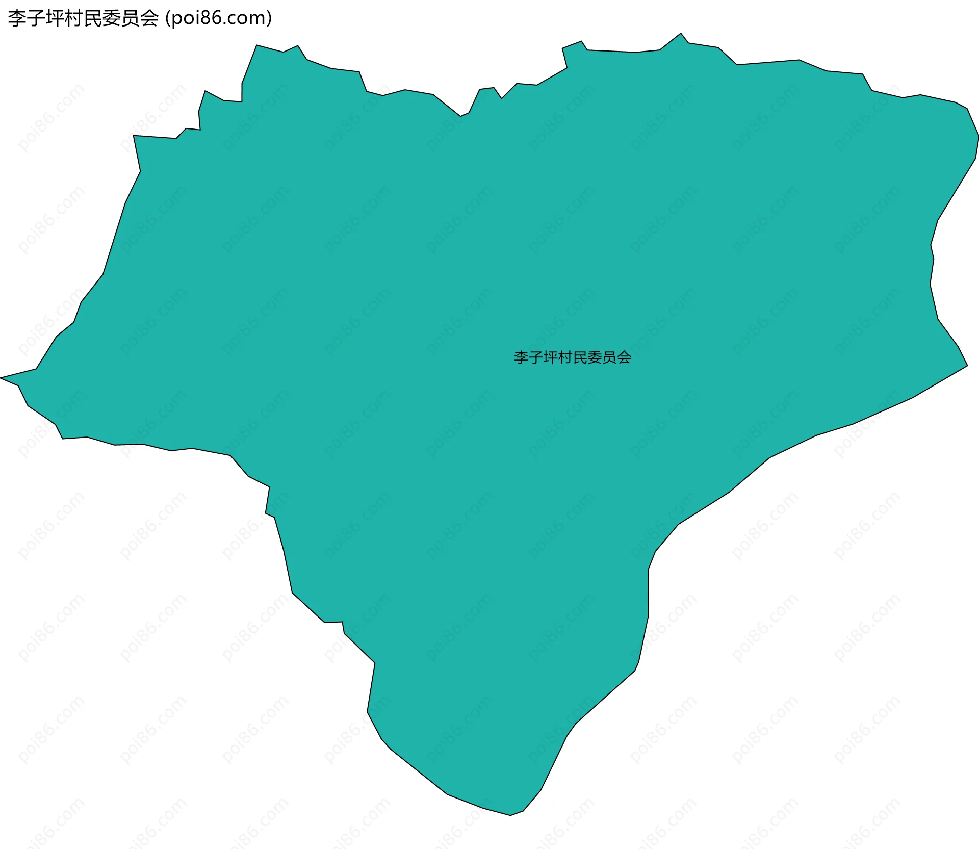 李子坪村民委员会边界地图