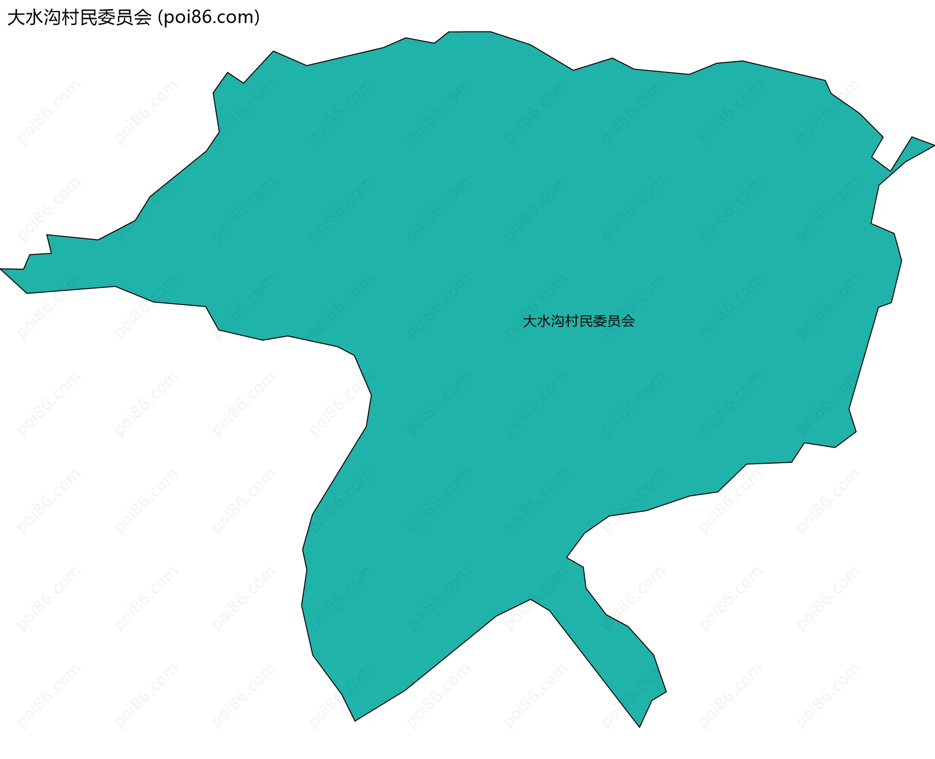 大水沟村民委员会边界地图