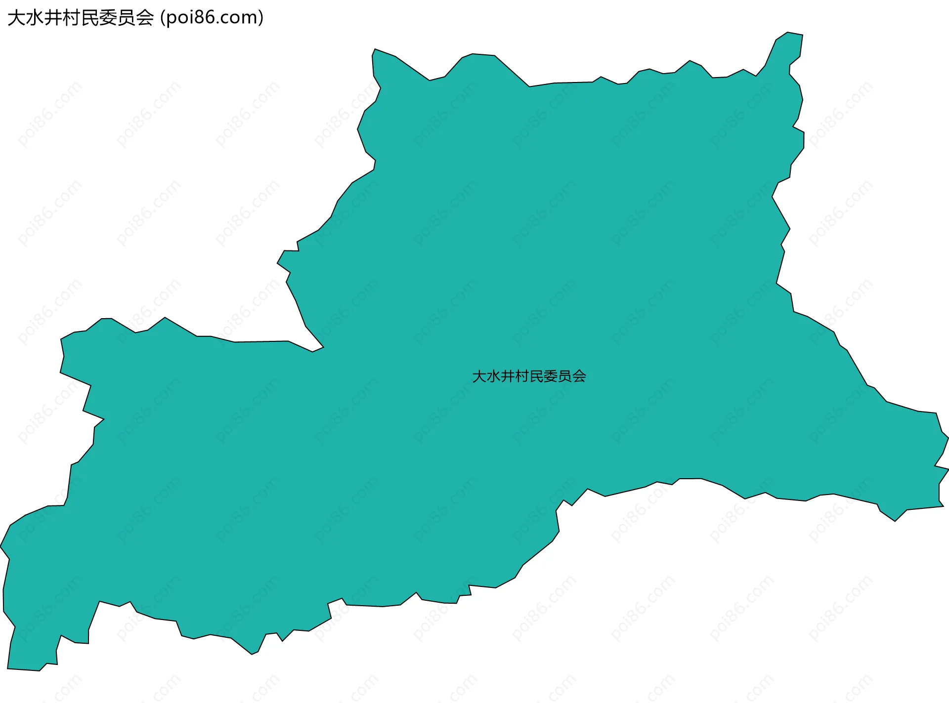 大水井村民委员会边界地图