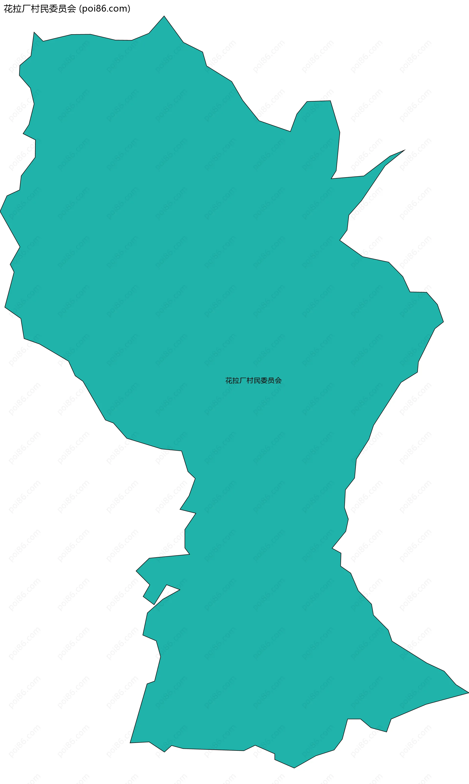 花拉厂村民委员会边界地图