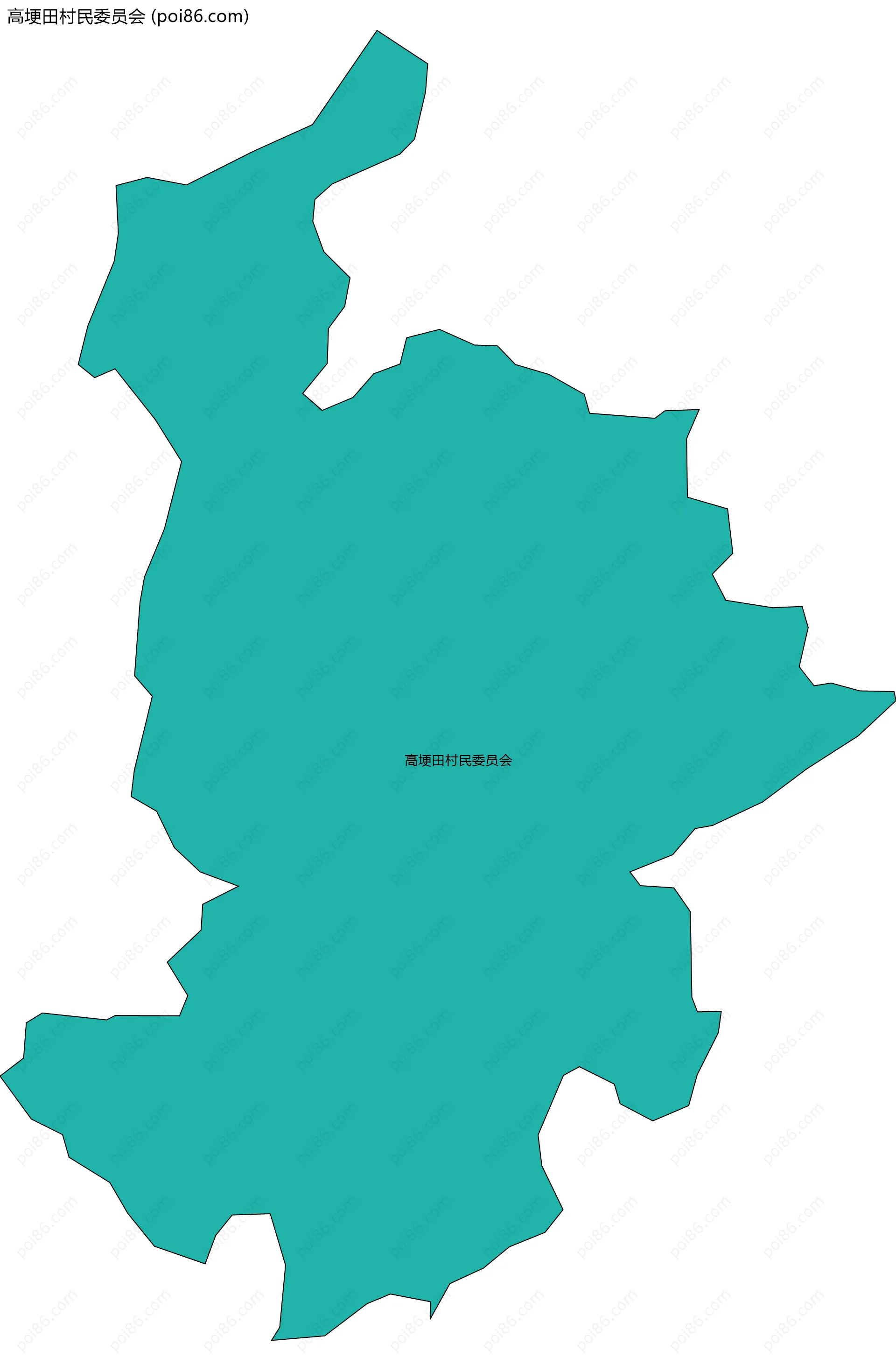 高埂田村民委员会边界地图