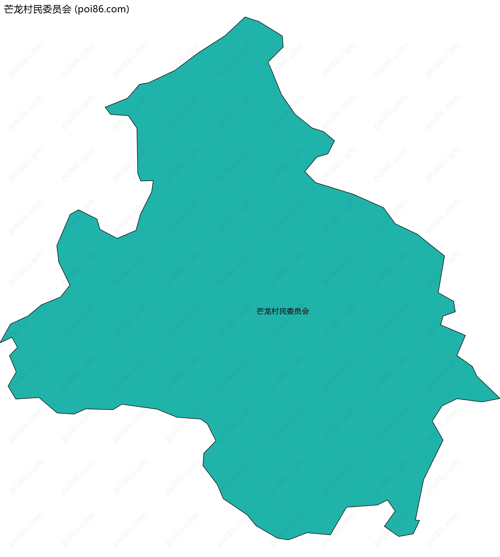 芒龙村民委员会边界地图