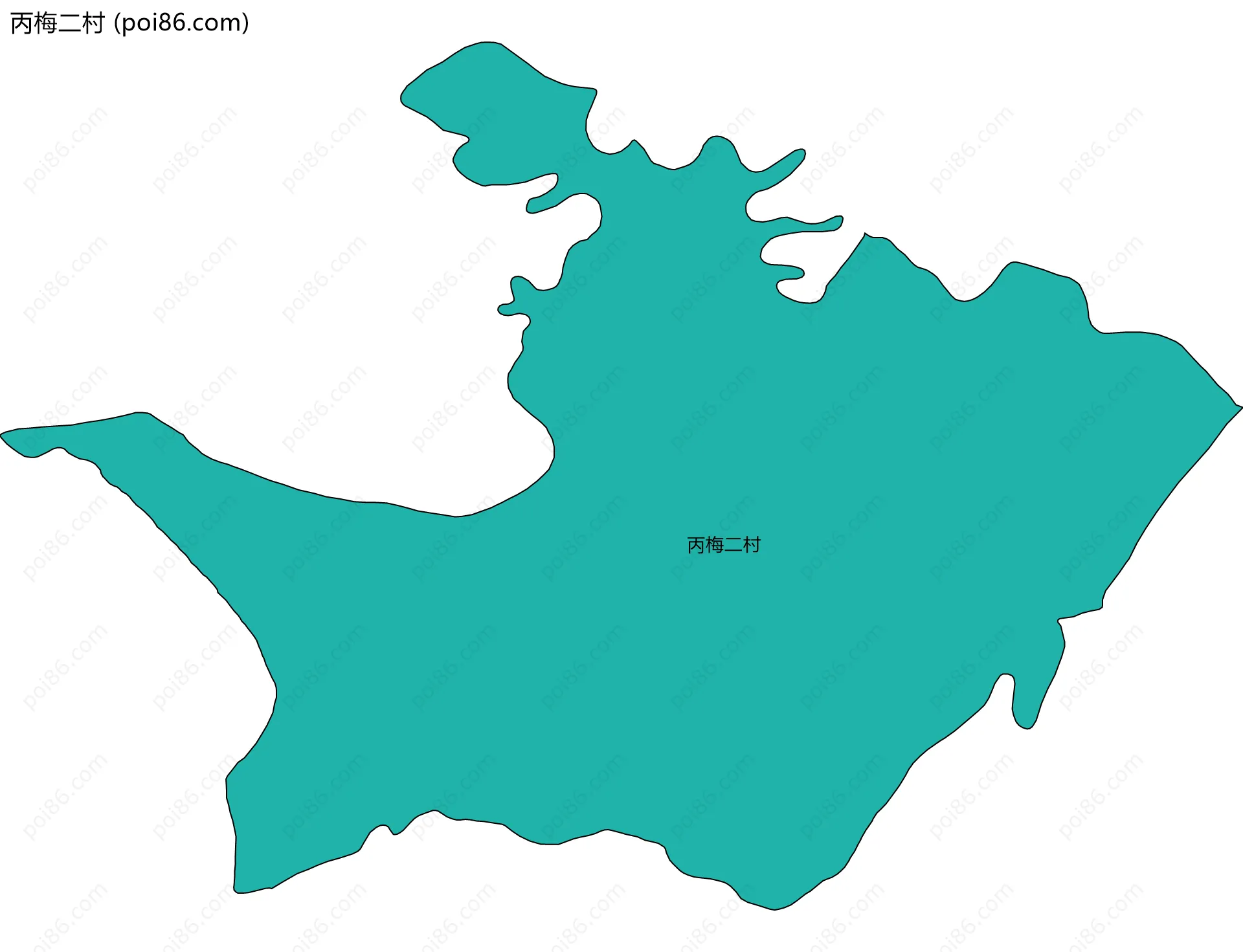 丙梅二村边界地图