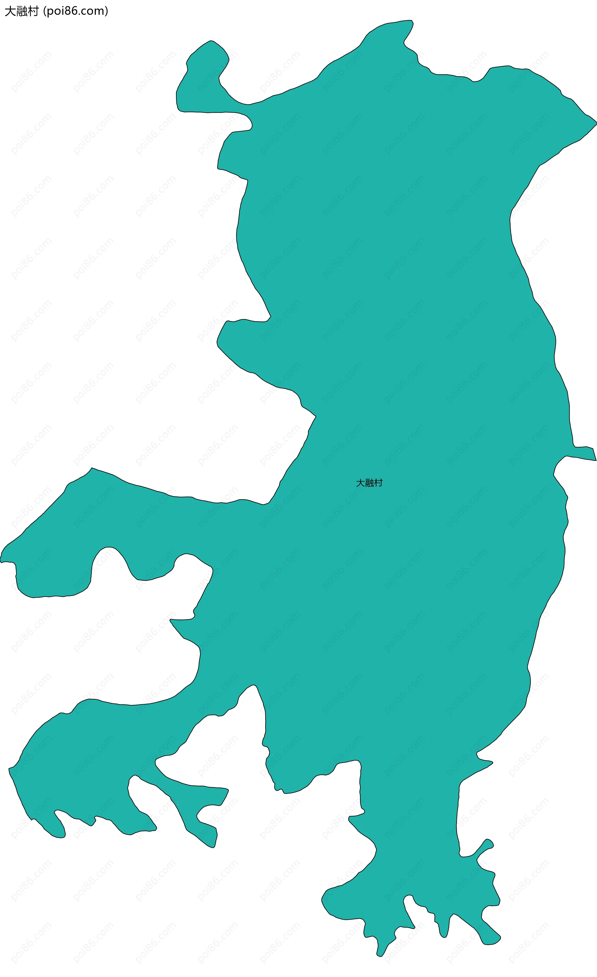 大融村边界地图