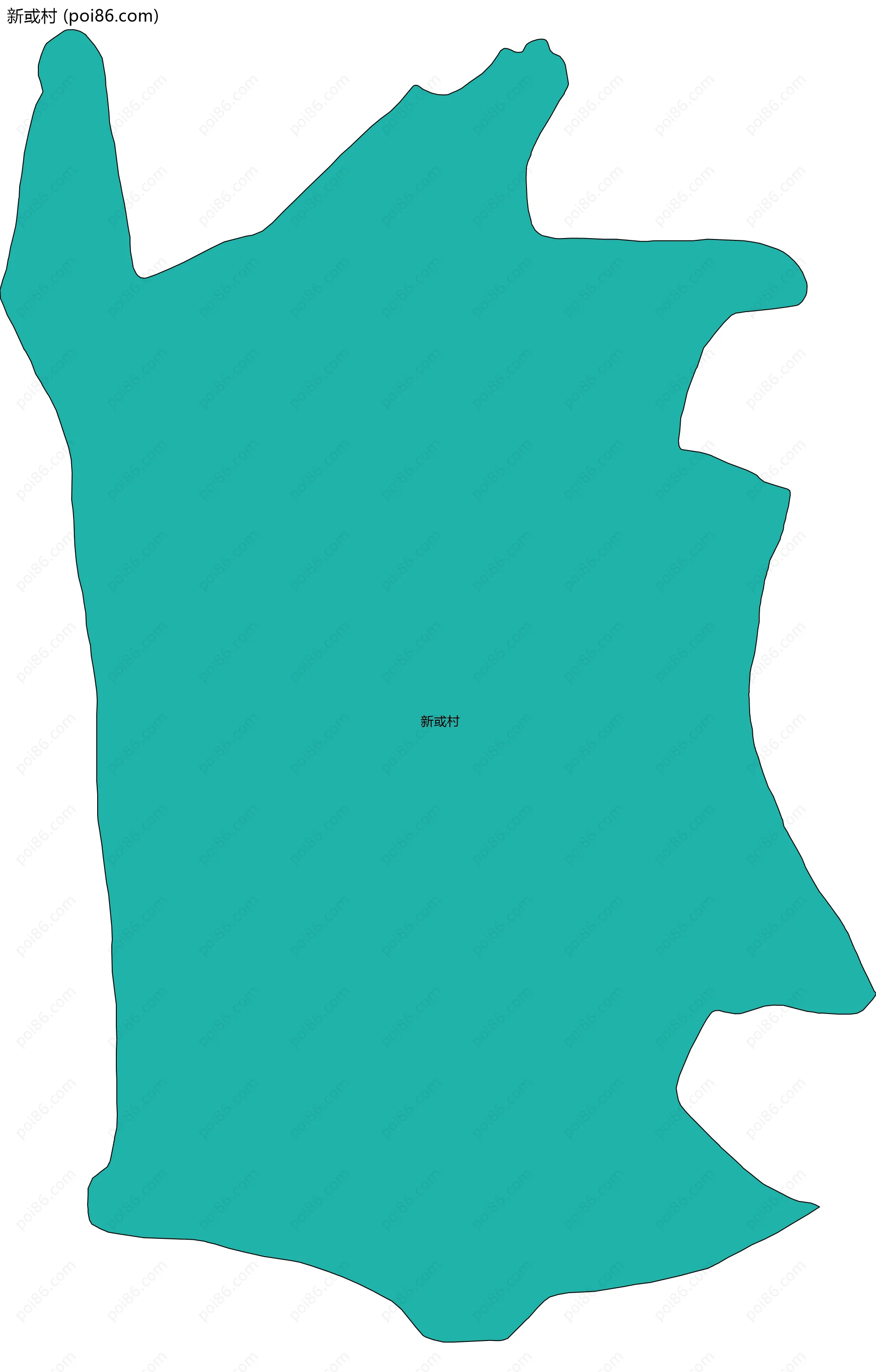 新或村边界地图