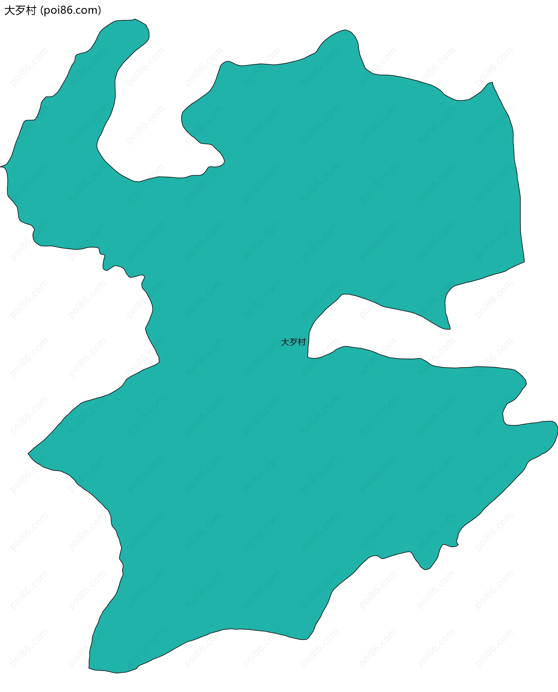 大歹村边界地图