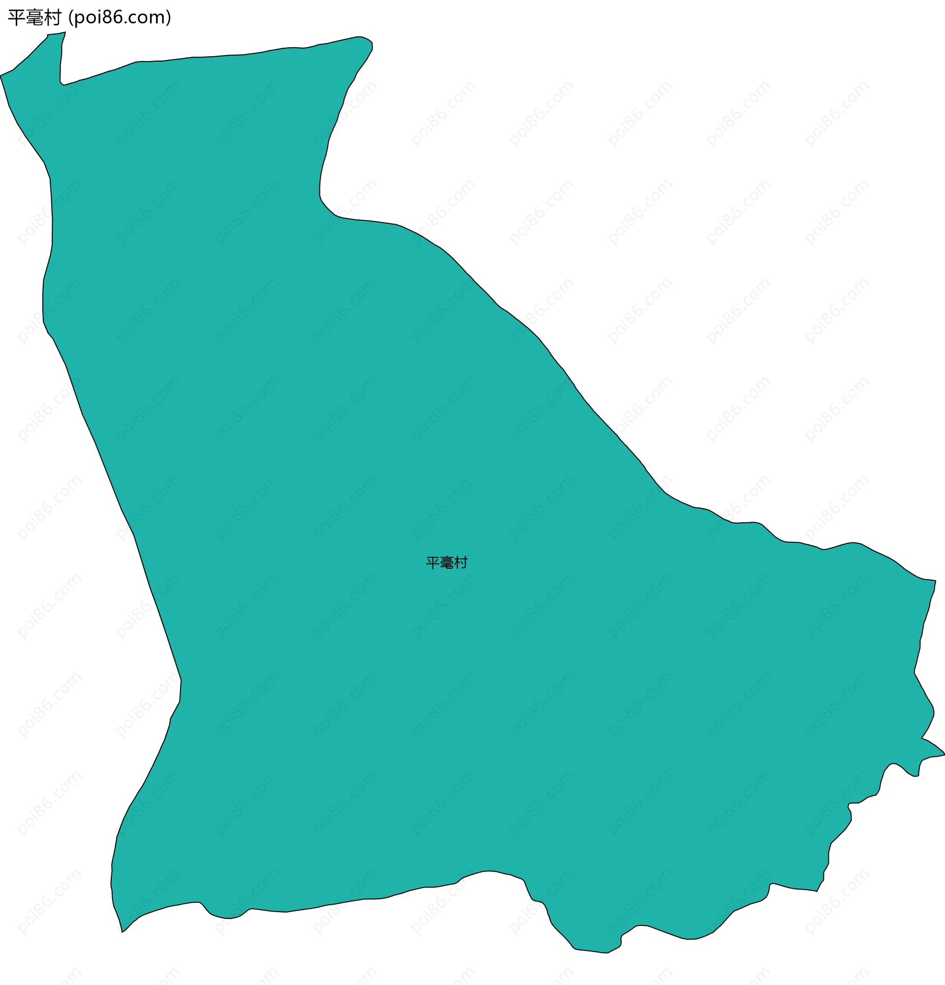 平毫村边界地图