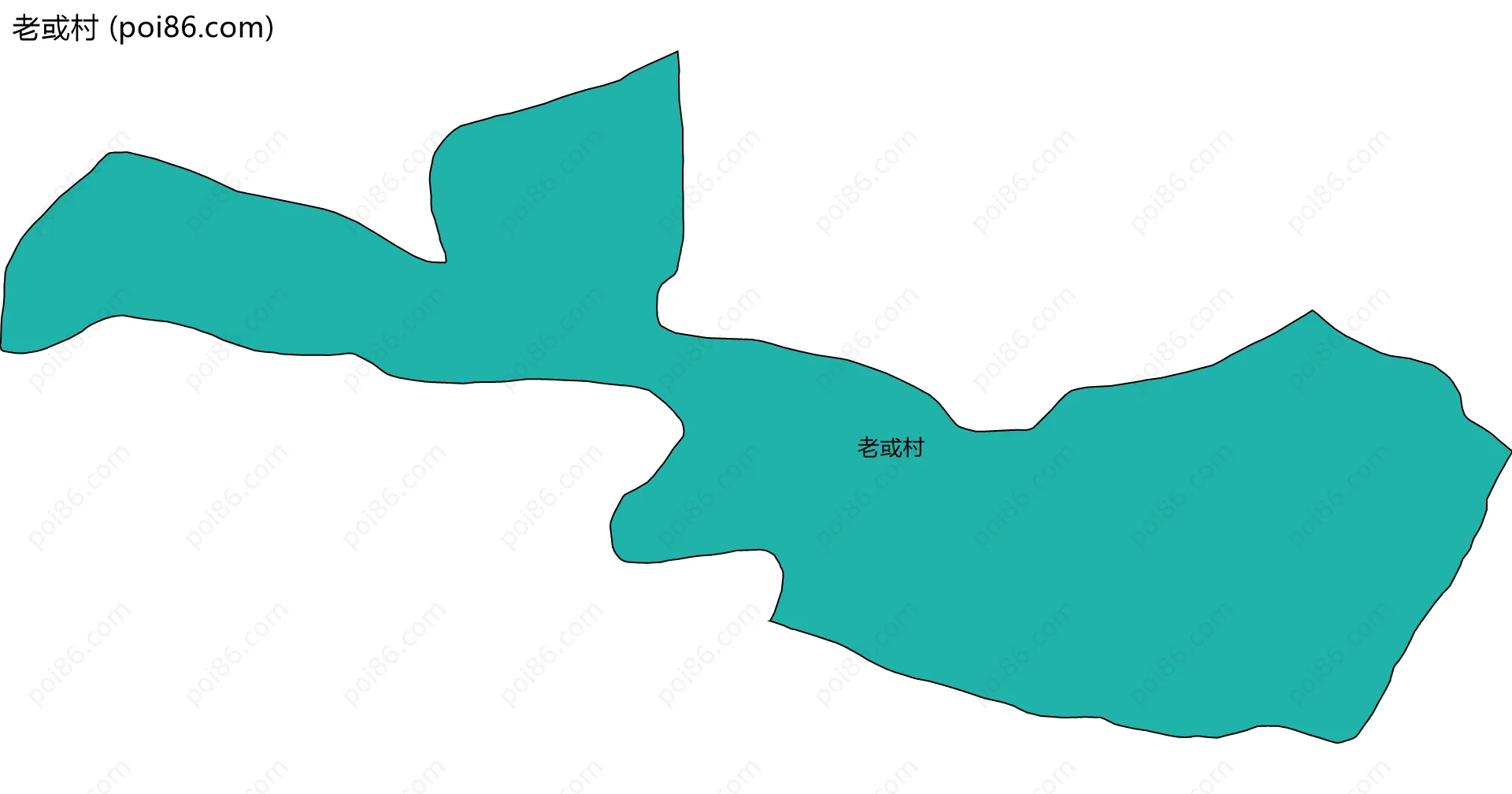 老或村边界地图