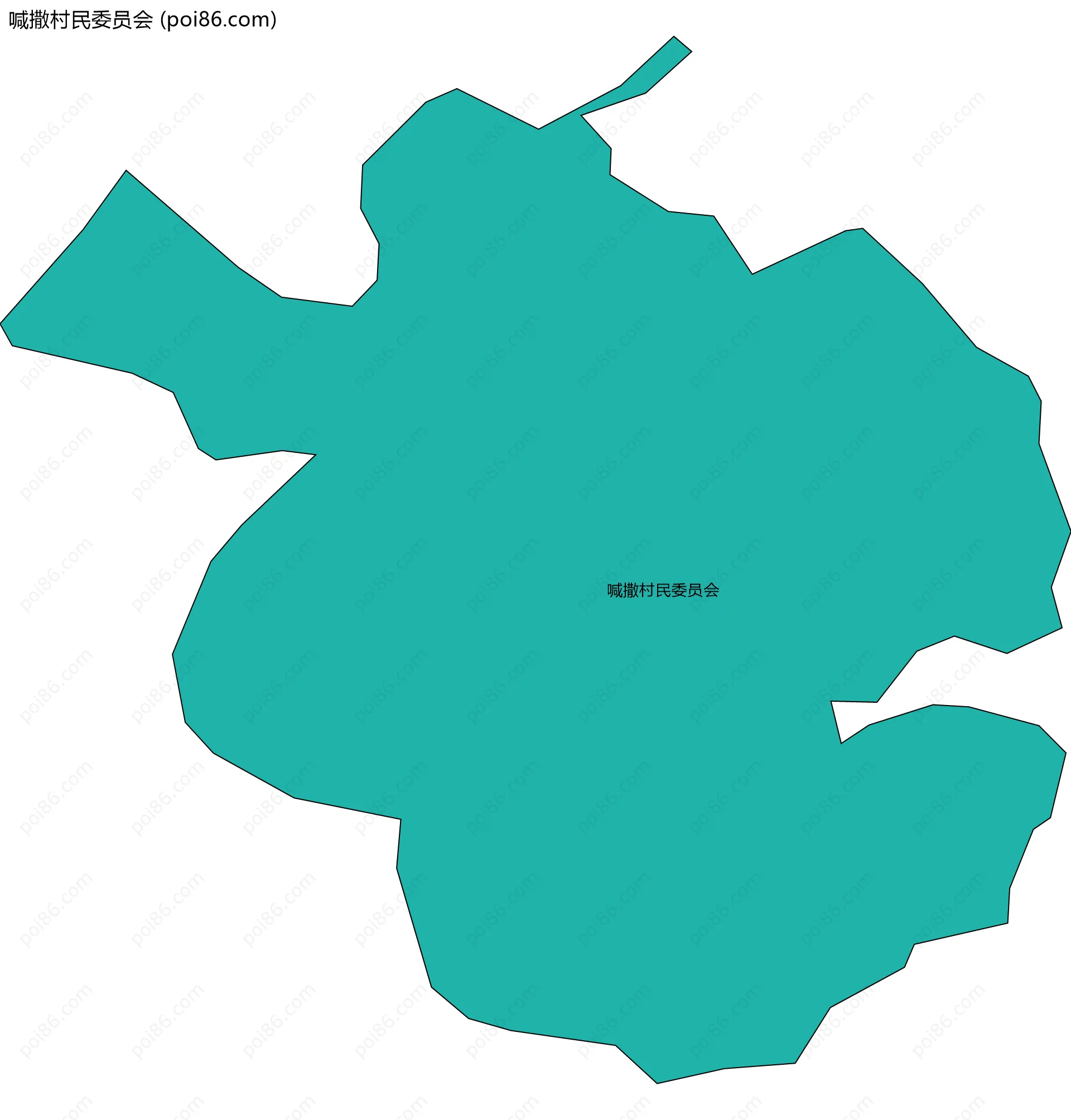 喊撒村民委员会边界地图