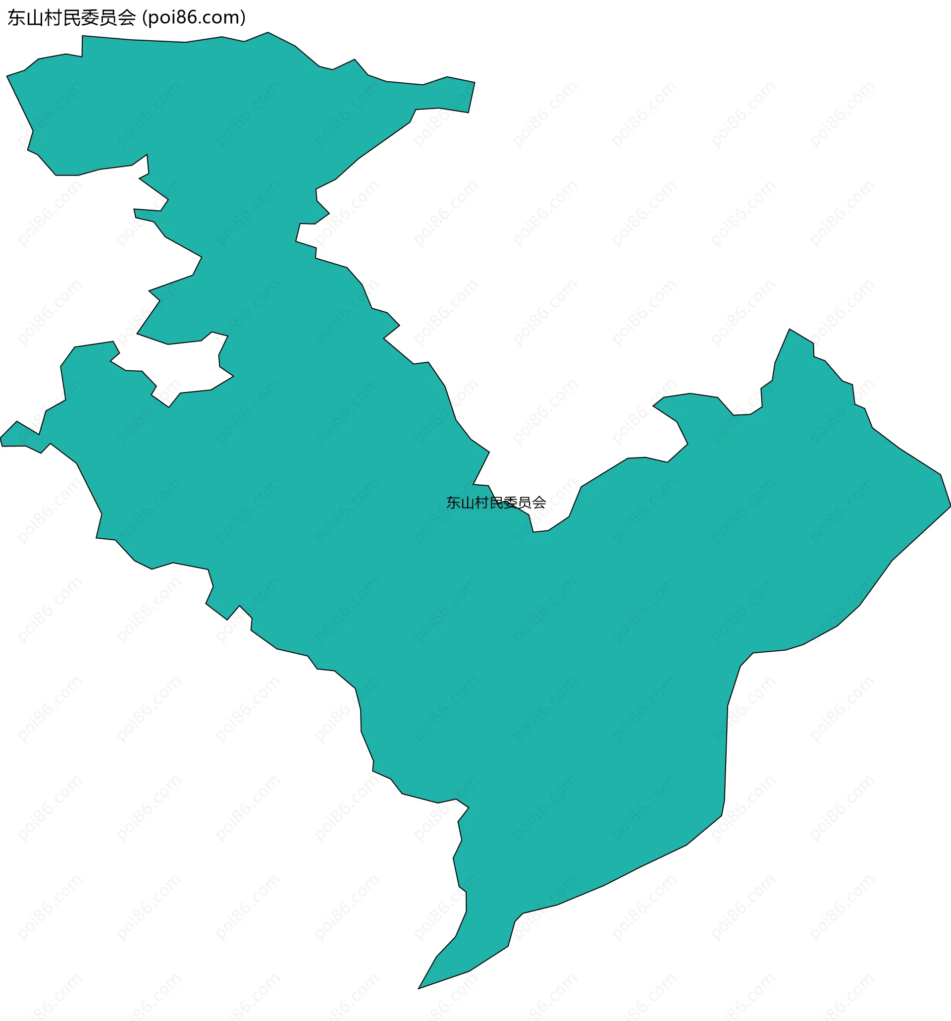 东山村民委员会边界地图