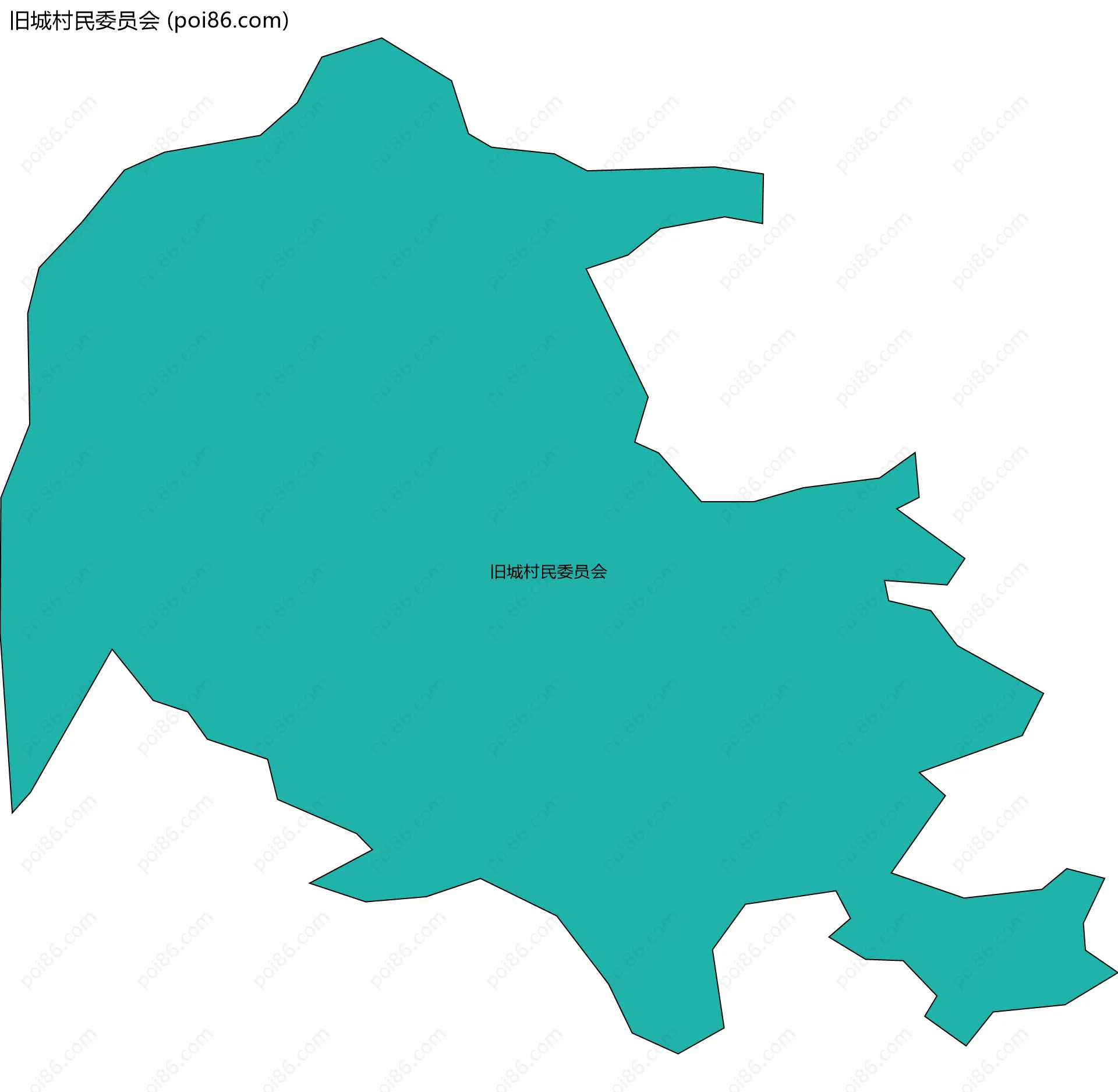 旧城村民委员会边界地图