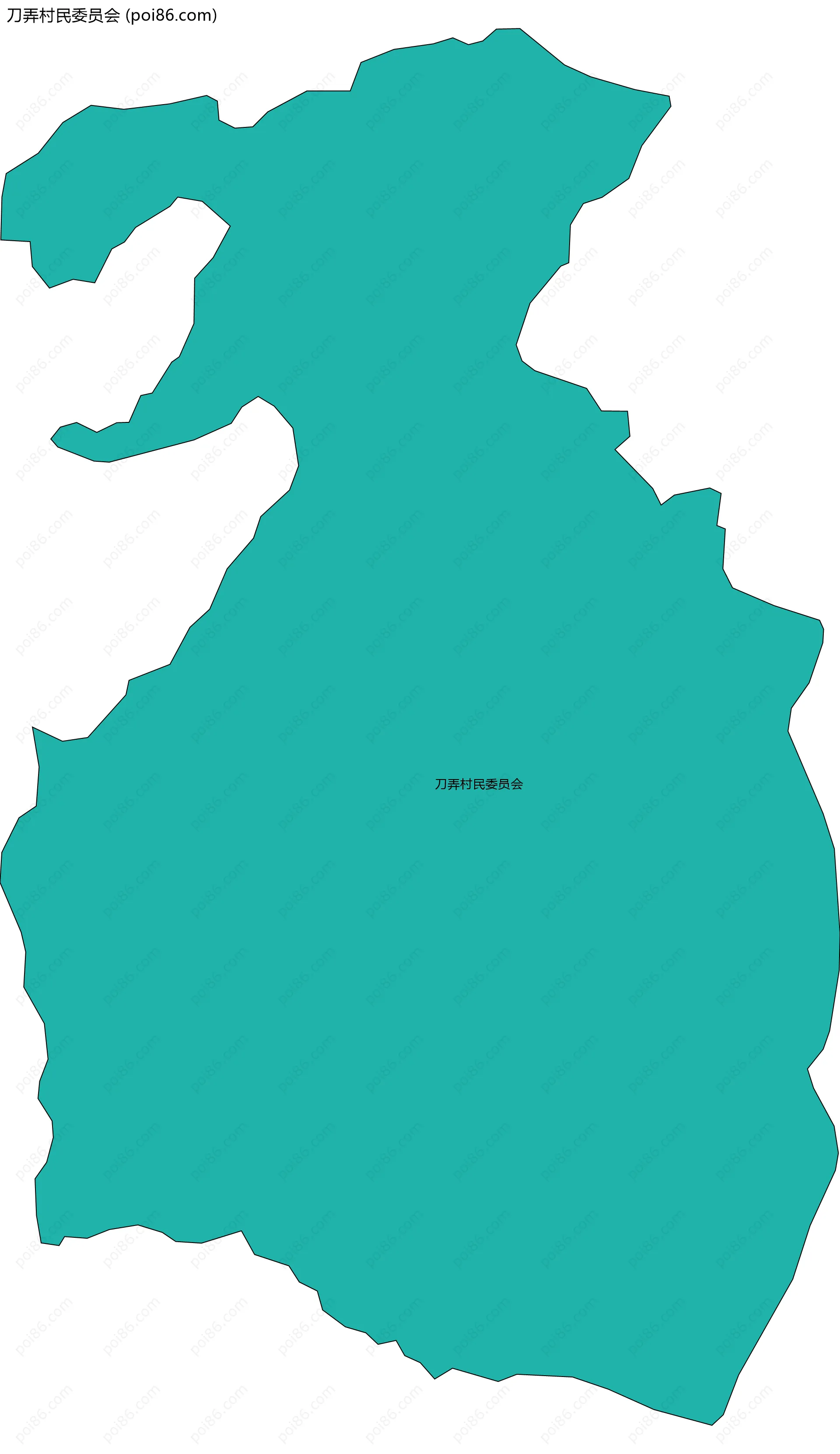 刀弄村民委员会边界地图