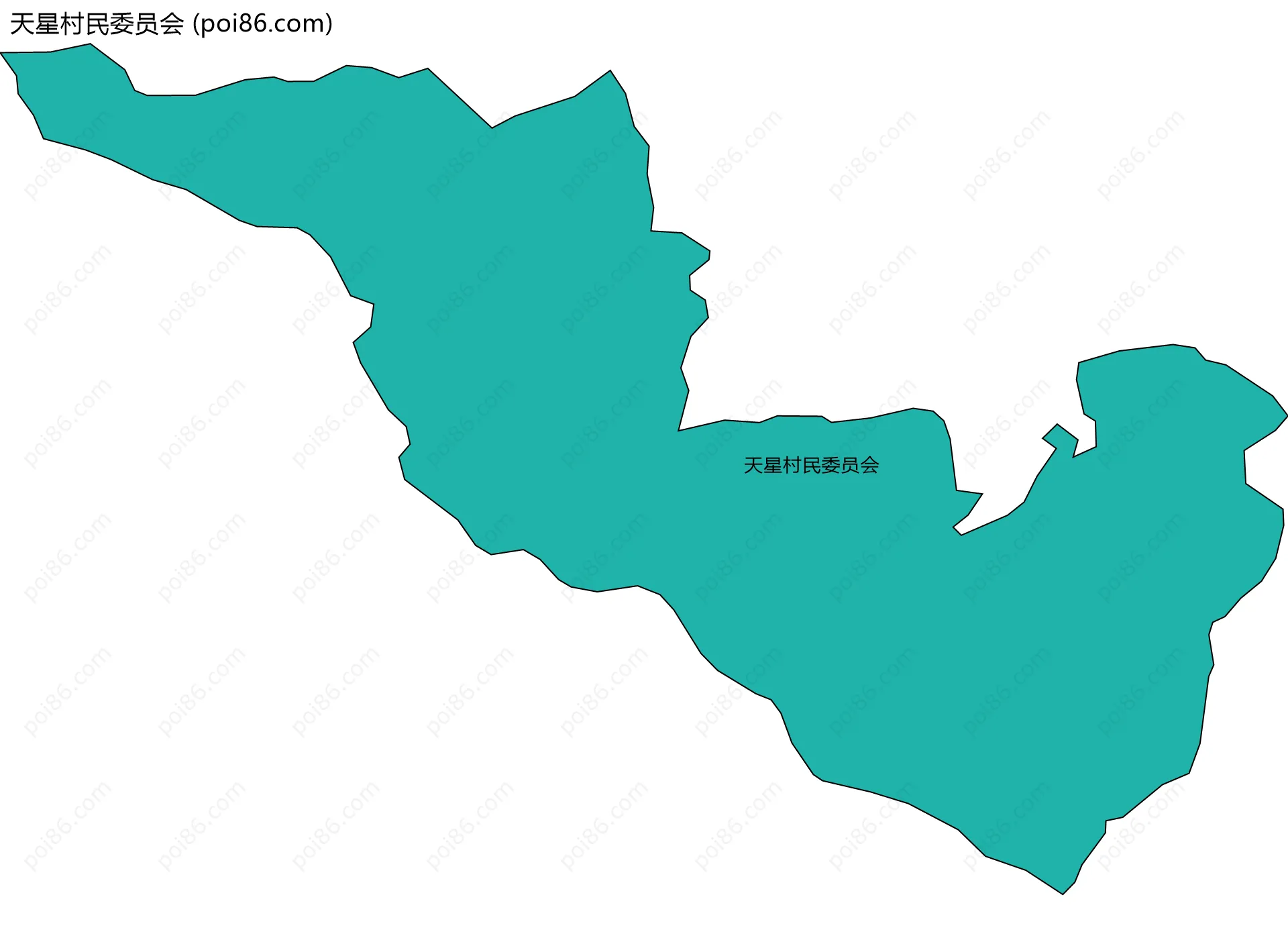 天星村民委员会边界地图