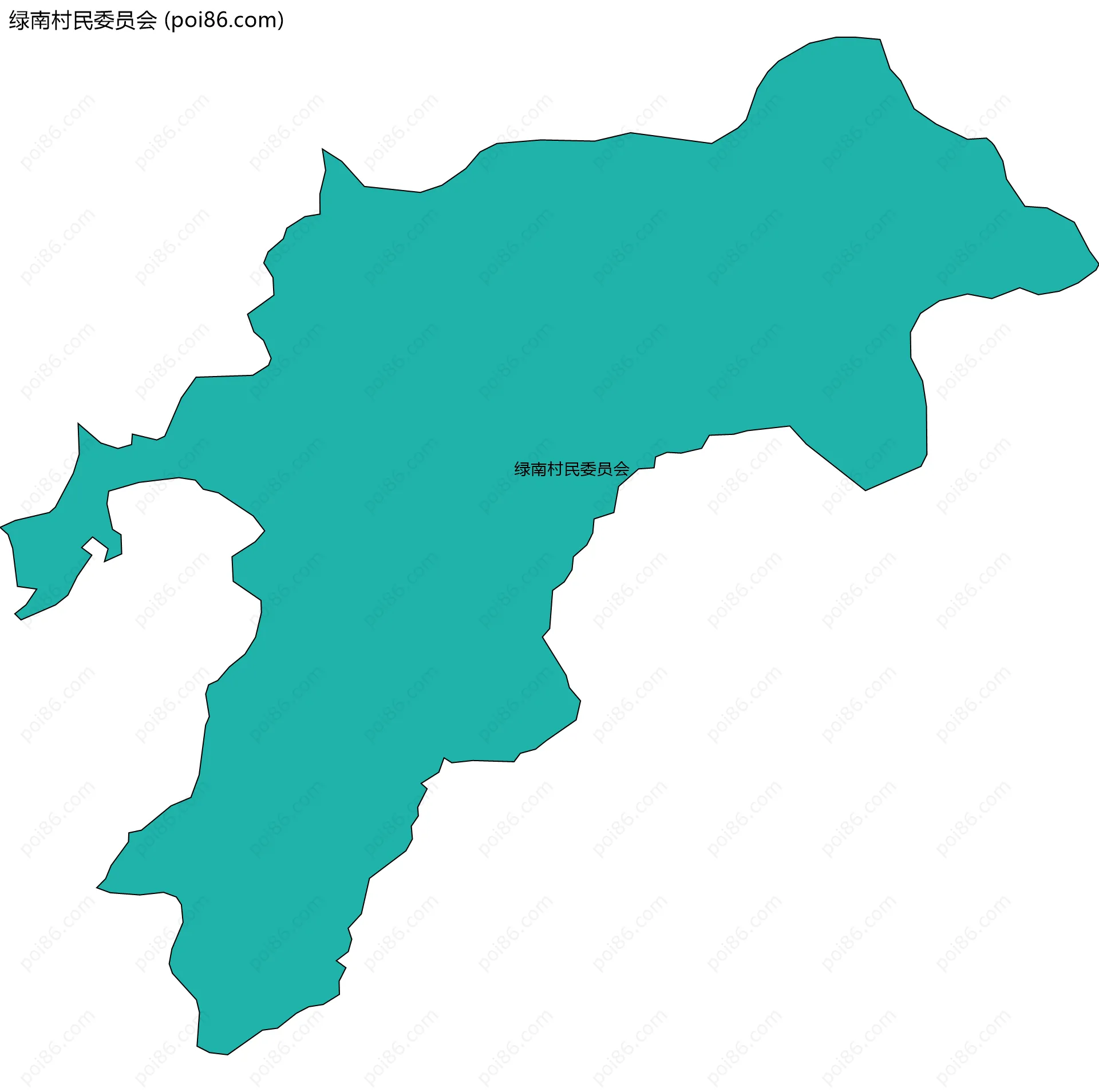 绿南村民委员会边界地图