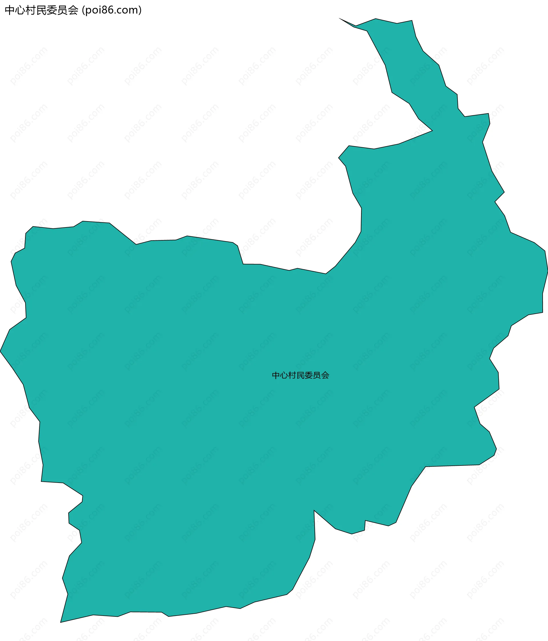 中心村民委员会边界地图