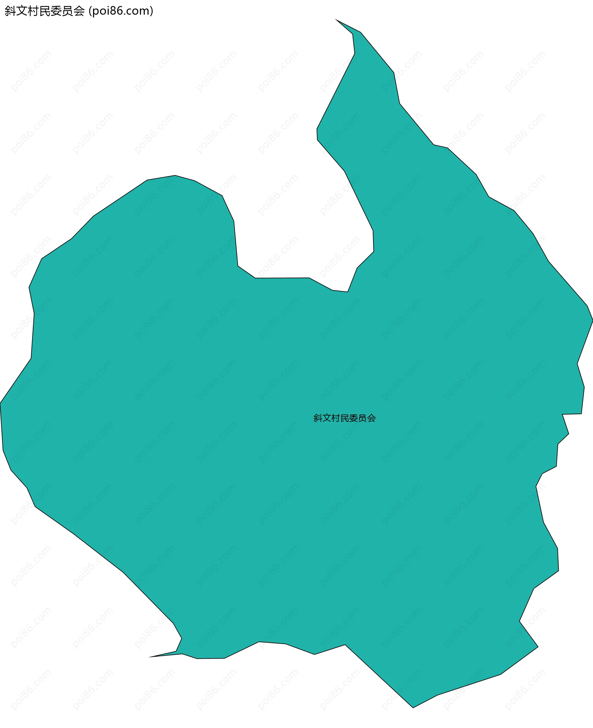 斜文村民委员会边界地图