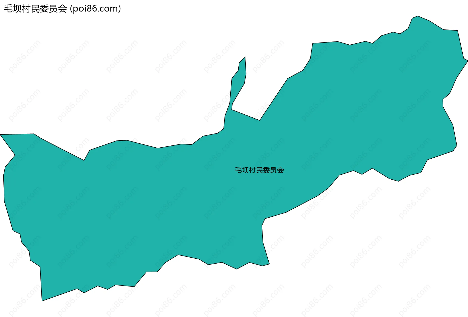 毛坝村民委员会边界地图