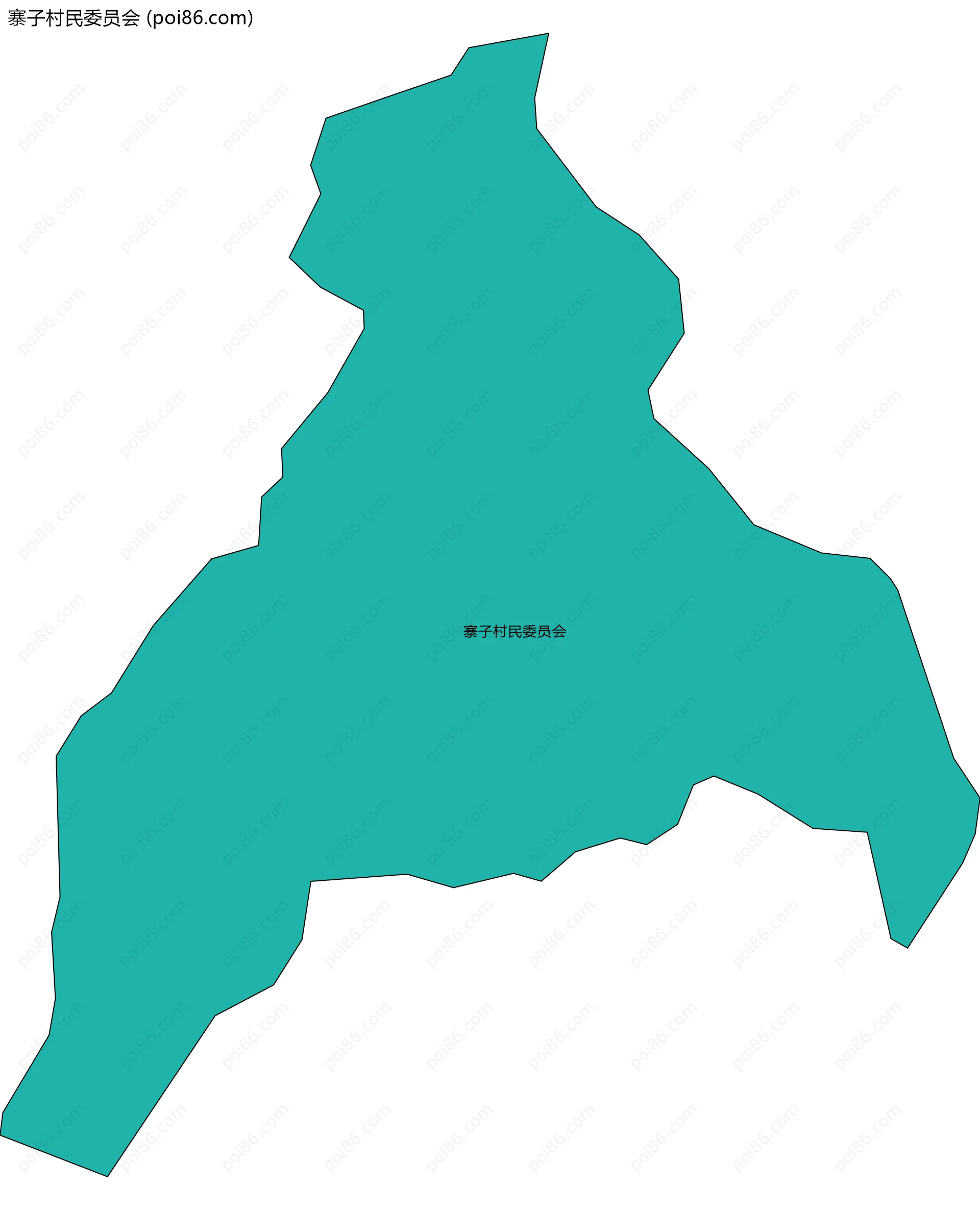 寨子村民委员会边界地图