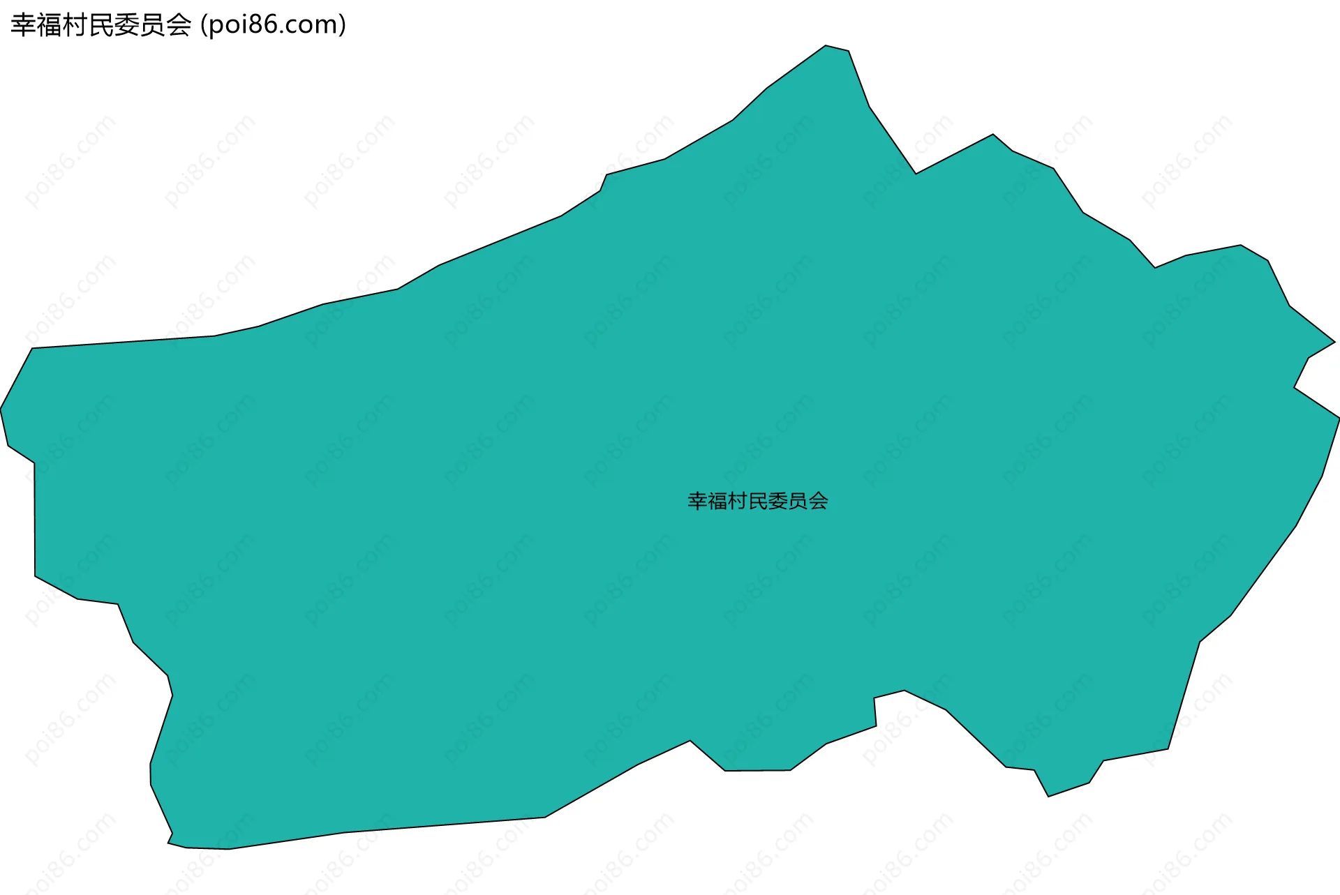 幸福村民委员会边界地图