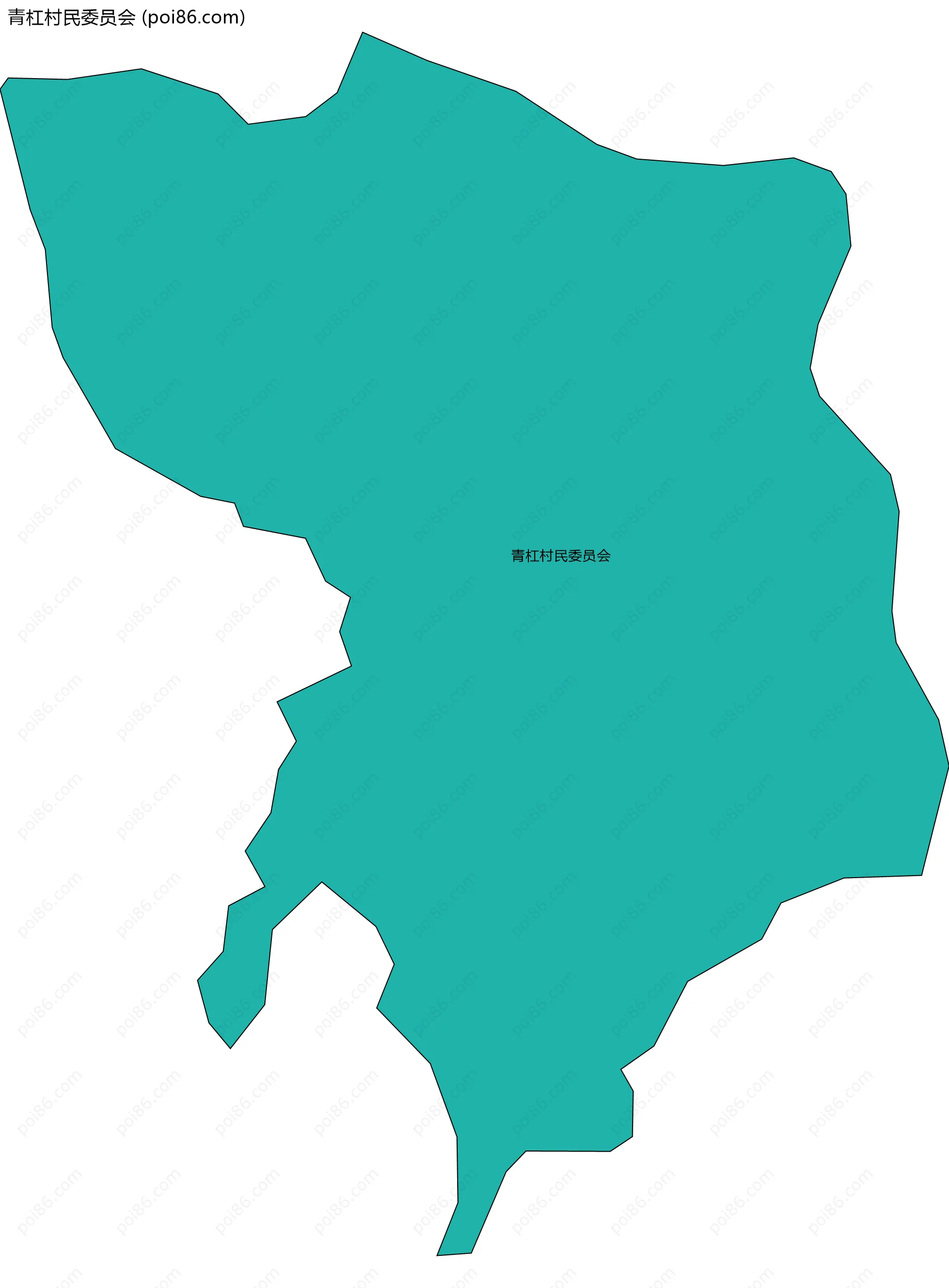 青杠村民委员会边界地图