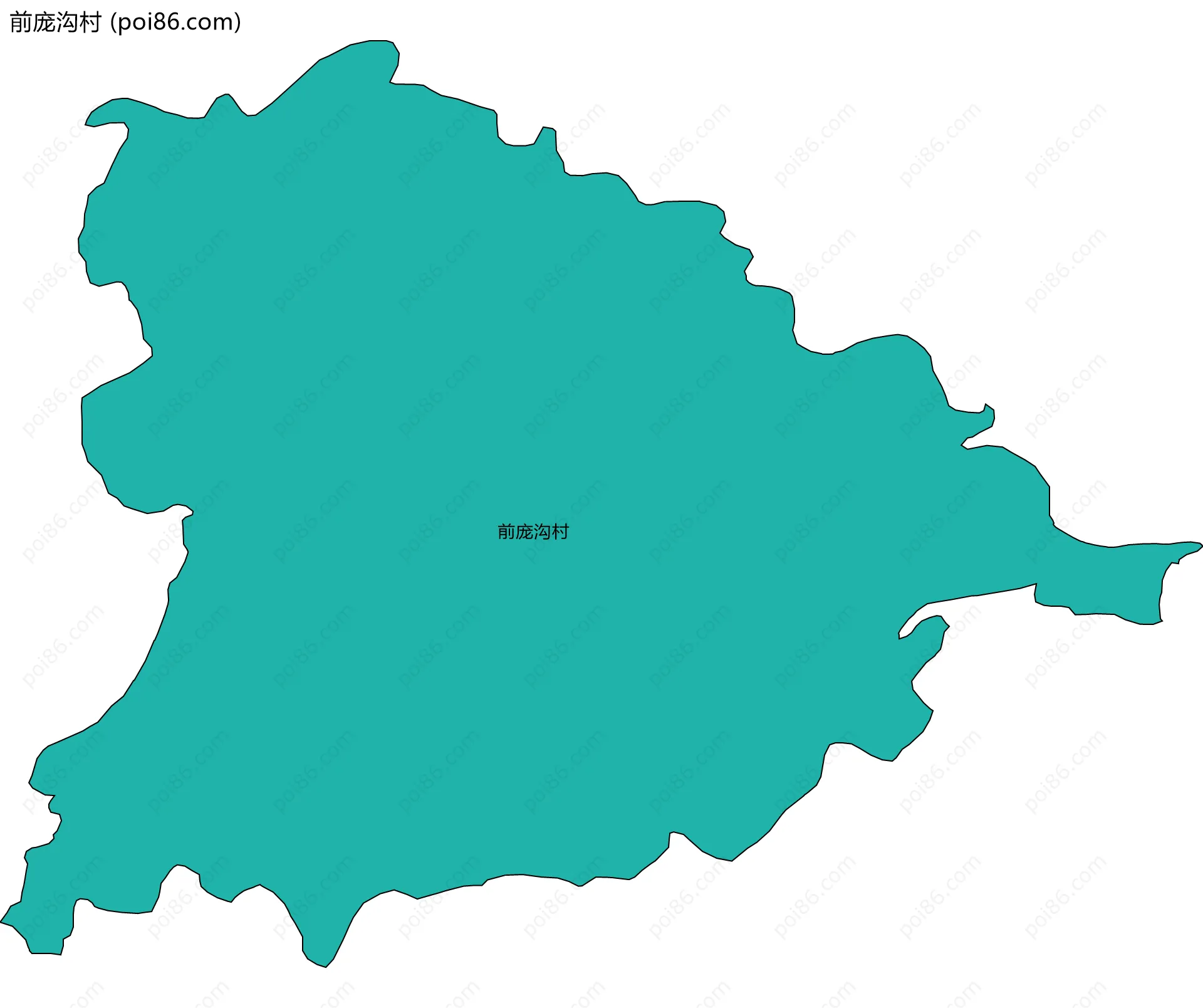 前庞沟村边界地图