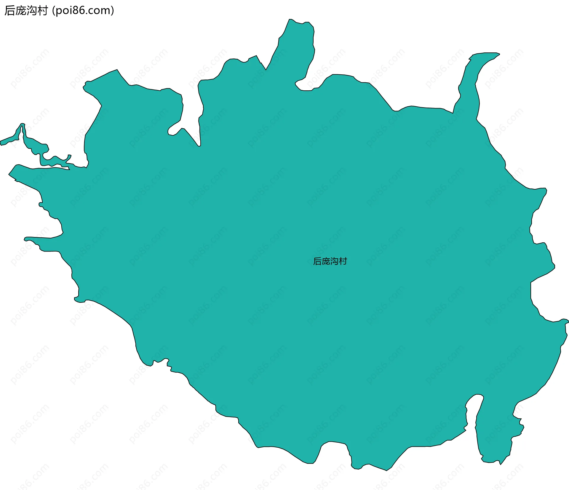 后庞沟村边界地图