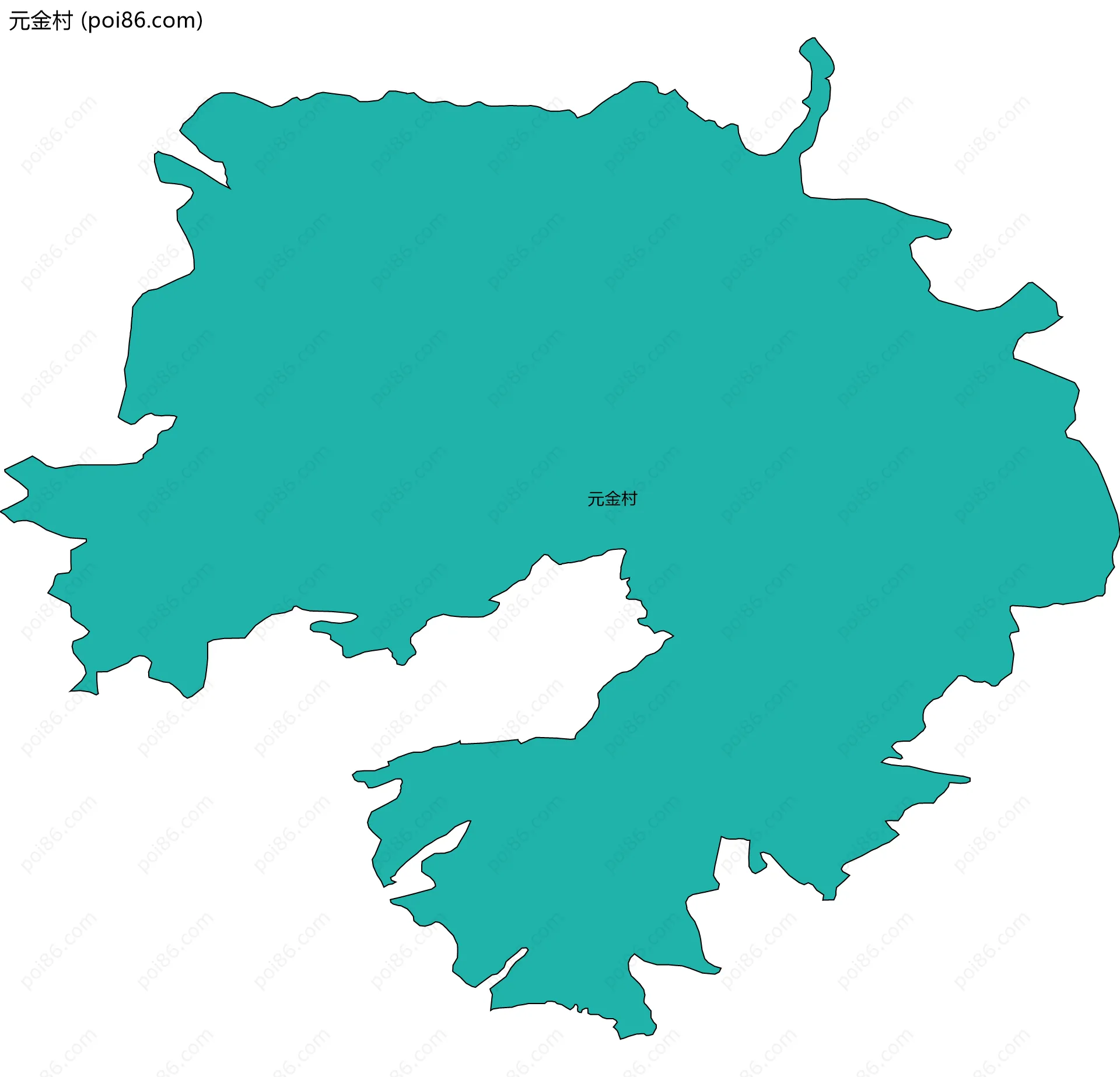 元金村边界地图