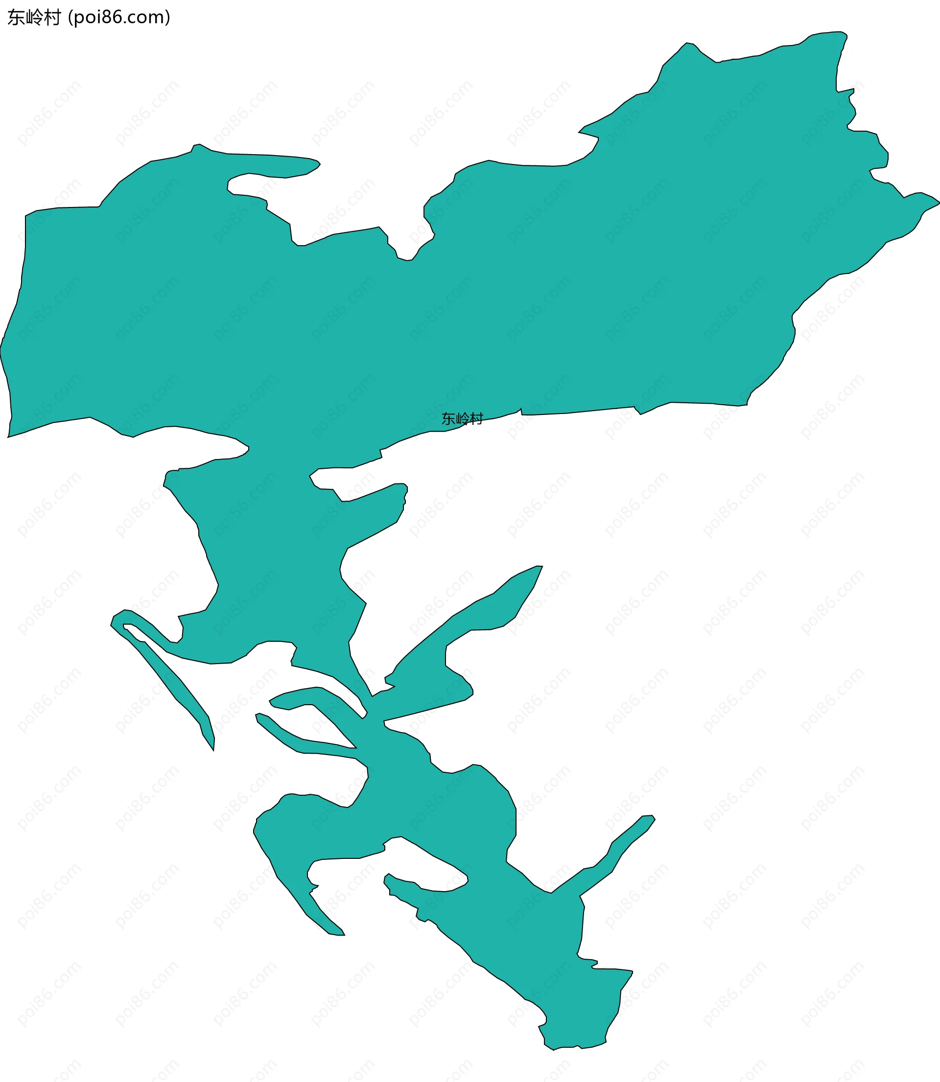 东岭村边界地图