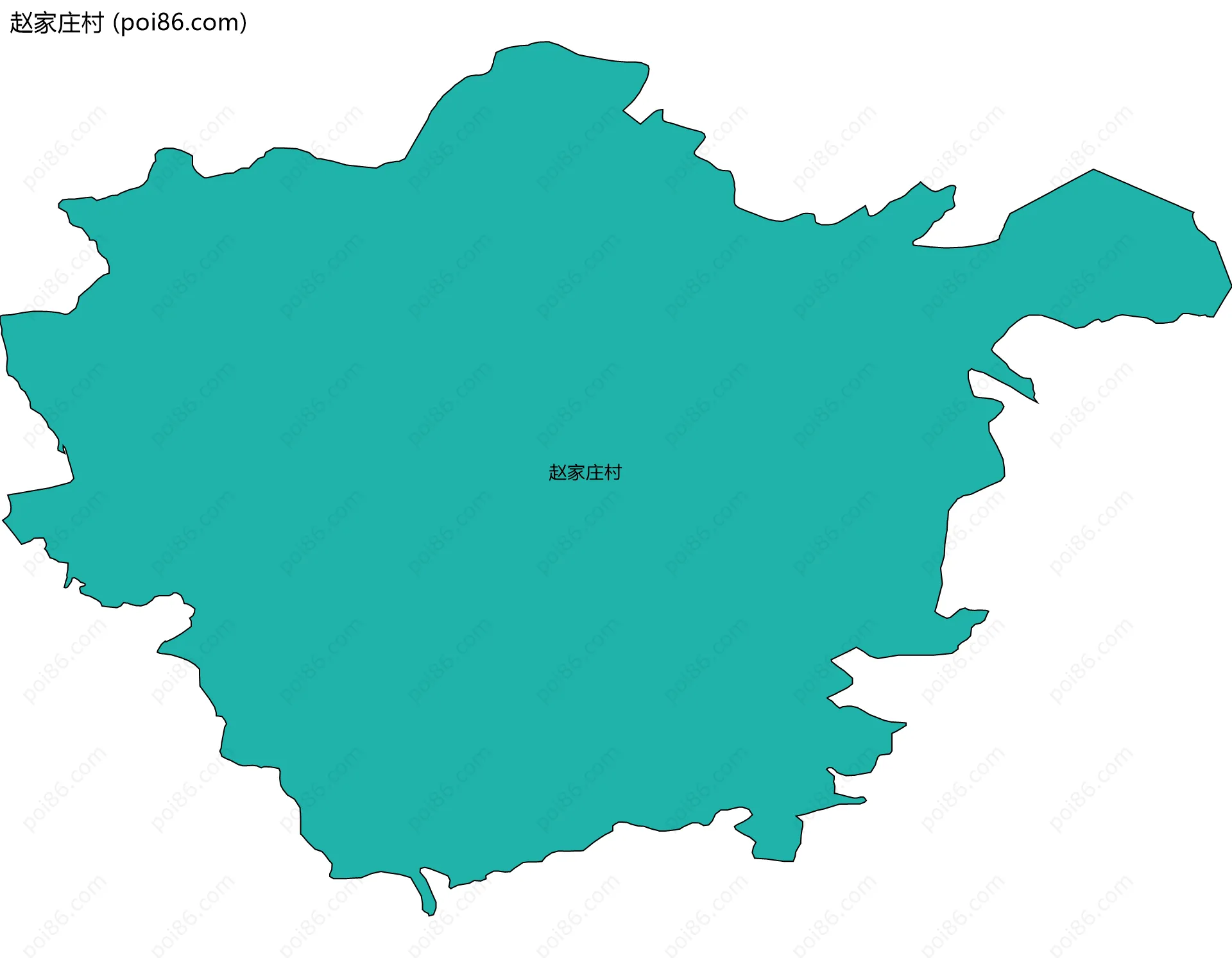 赵家庄村边界地图