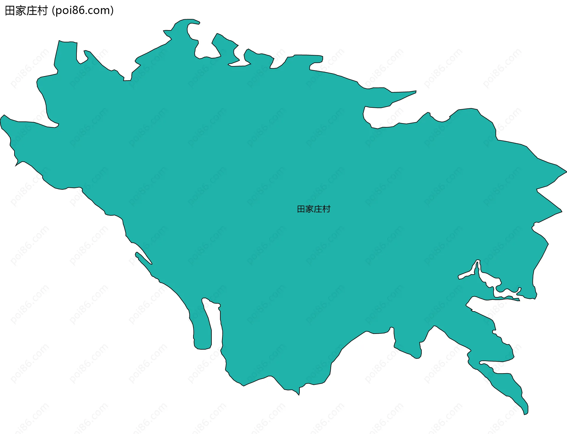 田家庄村边界地图