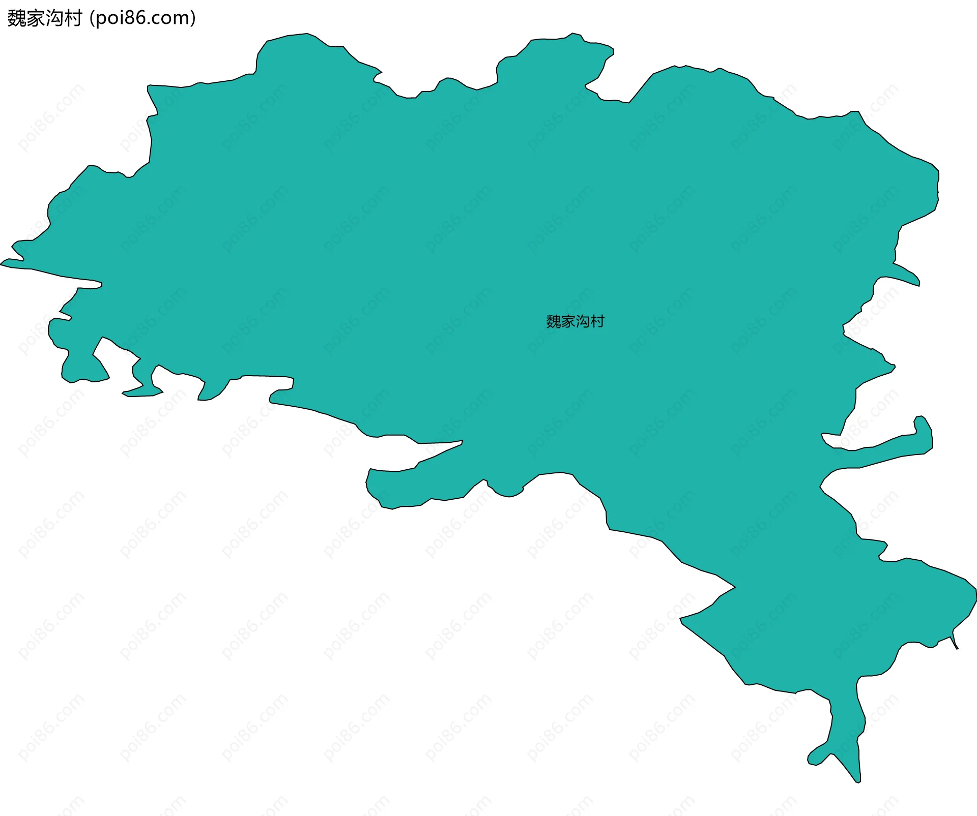 魏家沟村边界地图