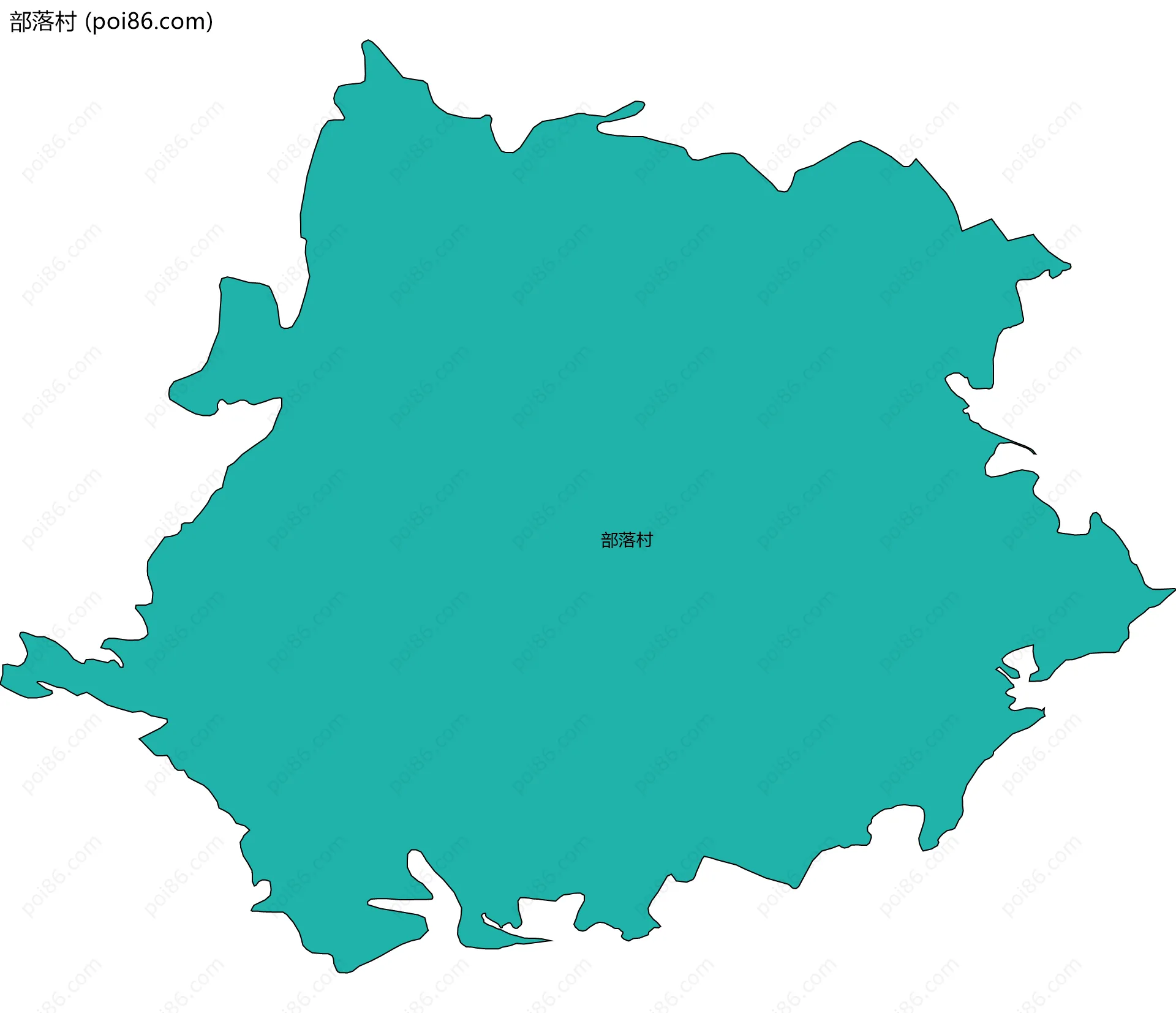 部落村边界地图