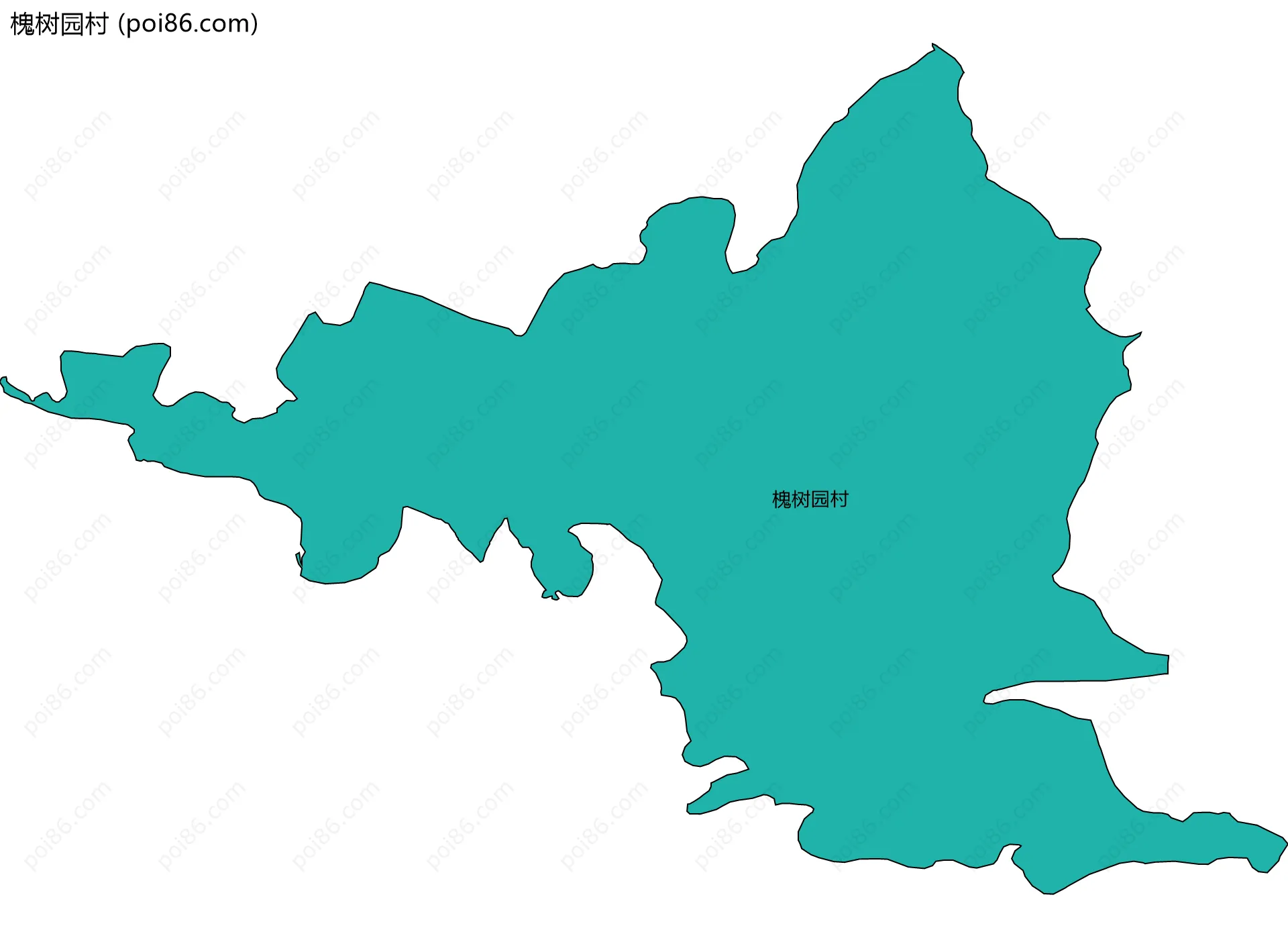 槐树园村边界地图